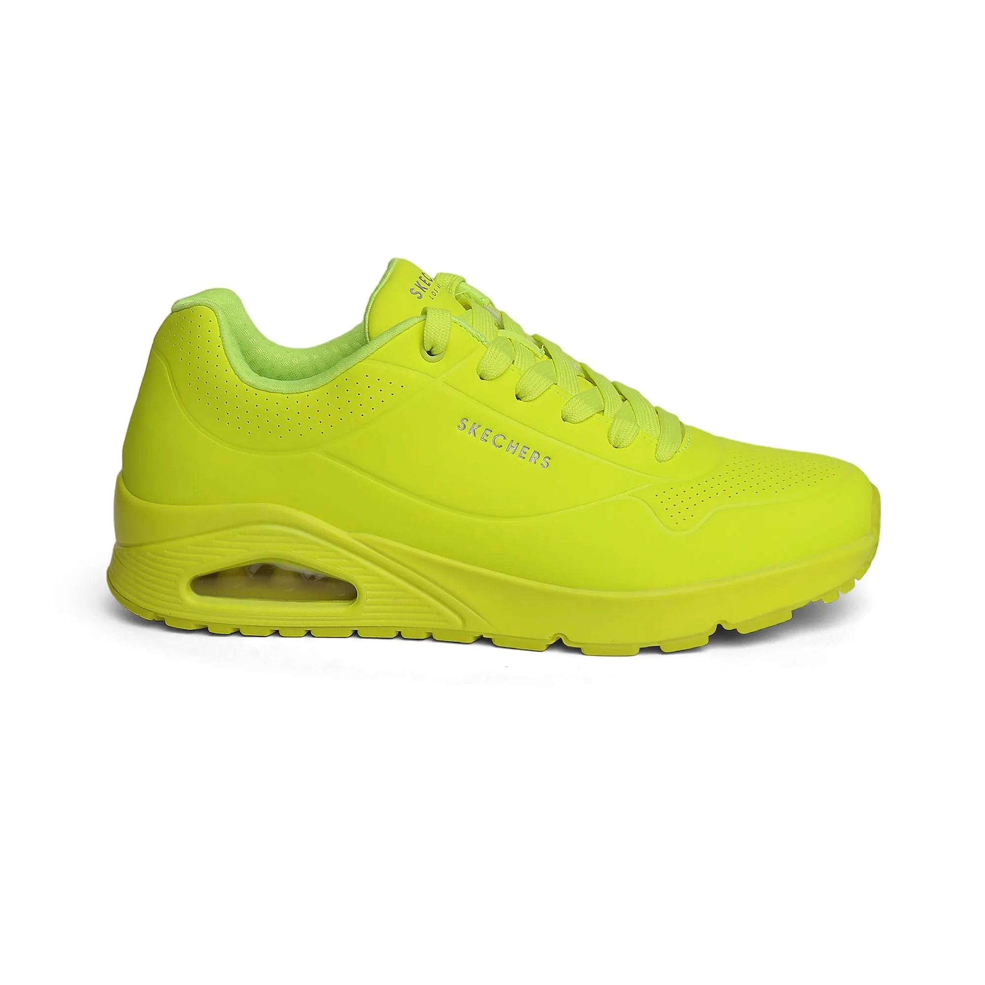 Skechers Uno Stand On Air, Scarpe da ginnastica Uomo, Lime Durabuck Trim, 39.5 EU - immagine 2