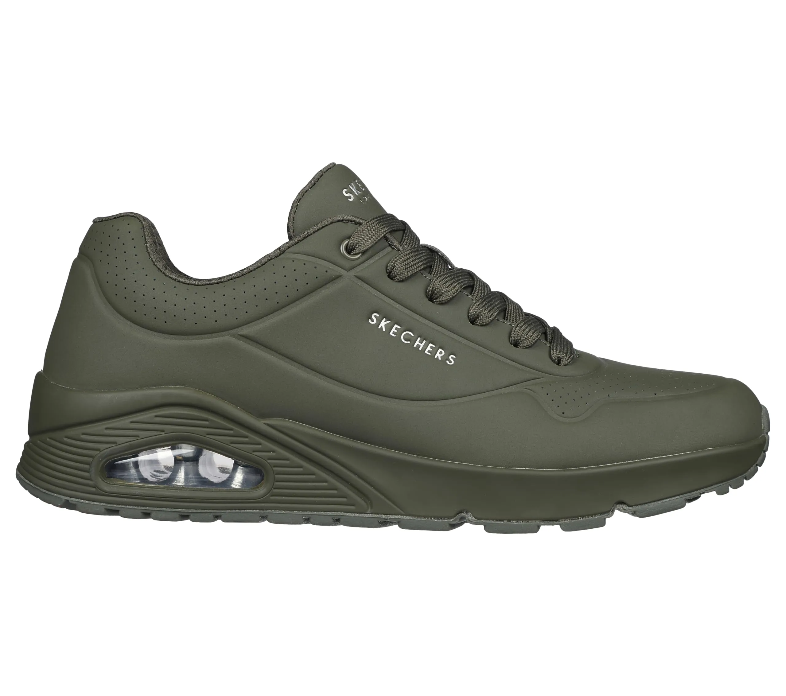 Skechers Uno Stand On Air Scarpe da Ginnastica Uomo Olive Durabuck Mesh, 45 EU - immagine 2