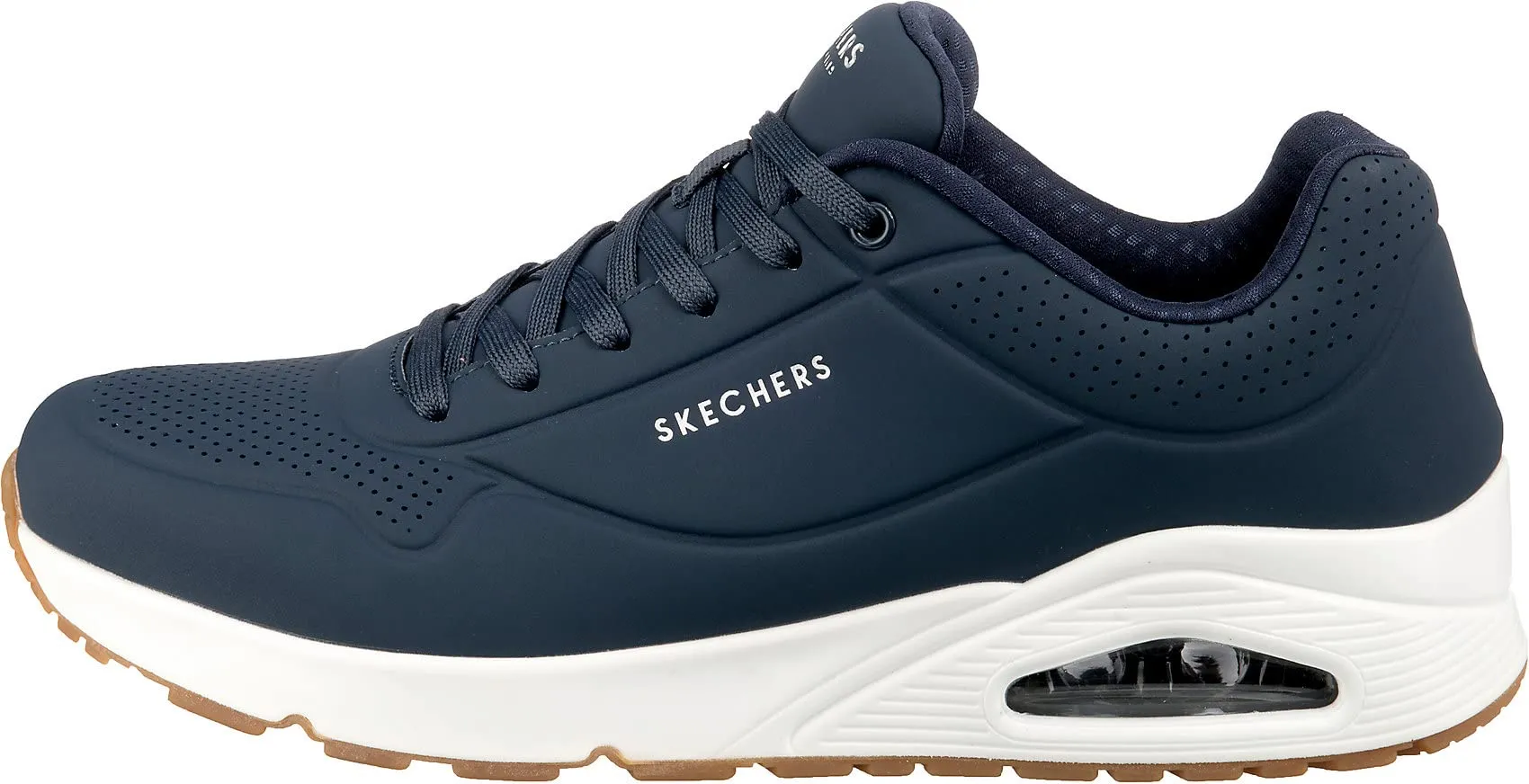 Skechers Uno Stand On Air, Scarpe da ginnastica Uomo, Navy Durabuck Trim, 45.5 EU - immagine 3