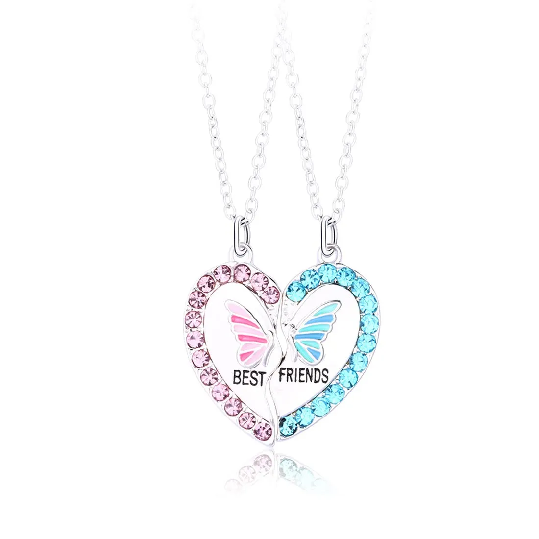 SCJJZ Collana dell'Amicizia a Farfalla Magnetica in Lega 45cm - immagine 1
