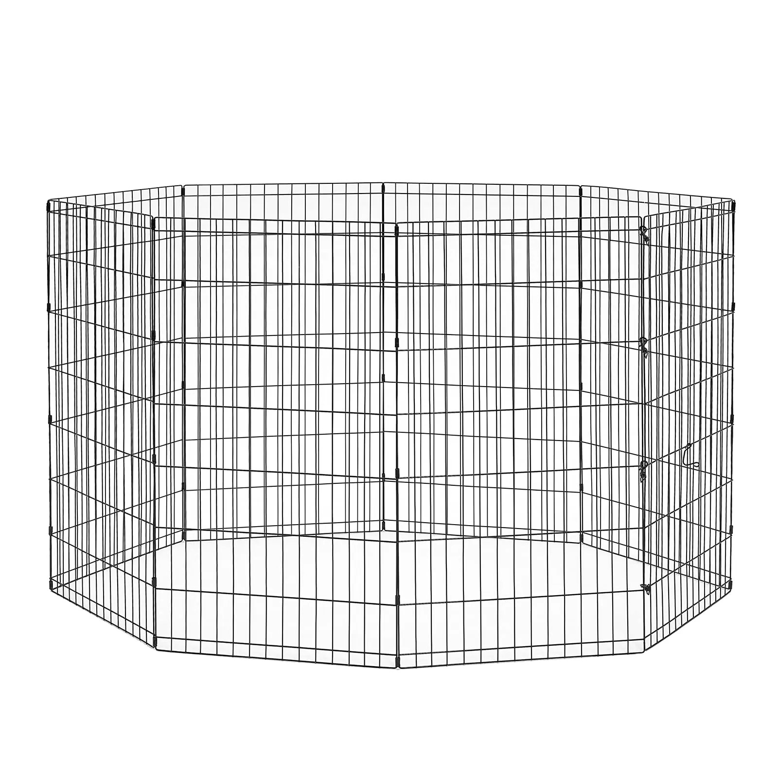 New World Recinto Pieghevole in Metallo per Animali Domestici, 157 x 157 x 106 cm, Nero - immagine 1