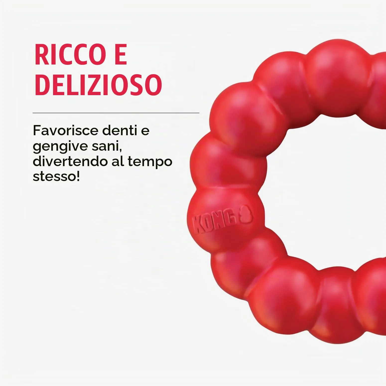 KONG Ring Anello da Masticare in Gomma Naturale, Taglia S/M - immagine 6