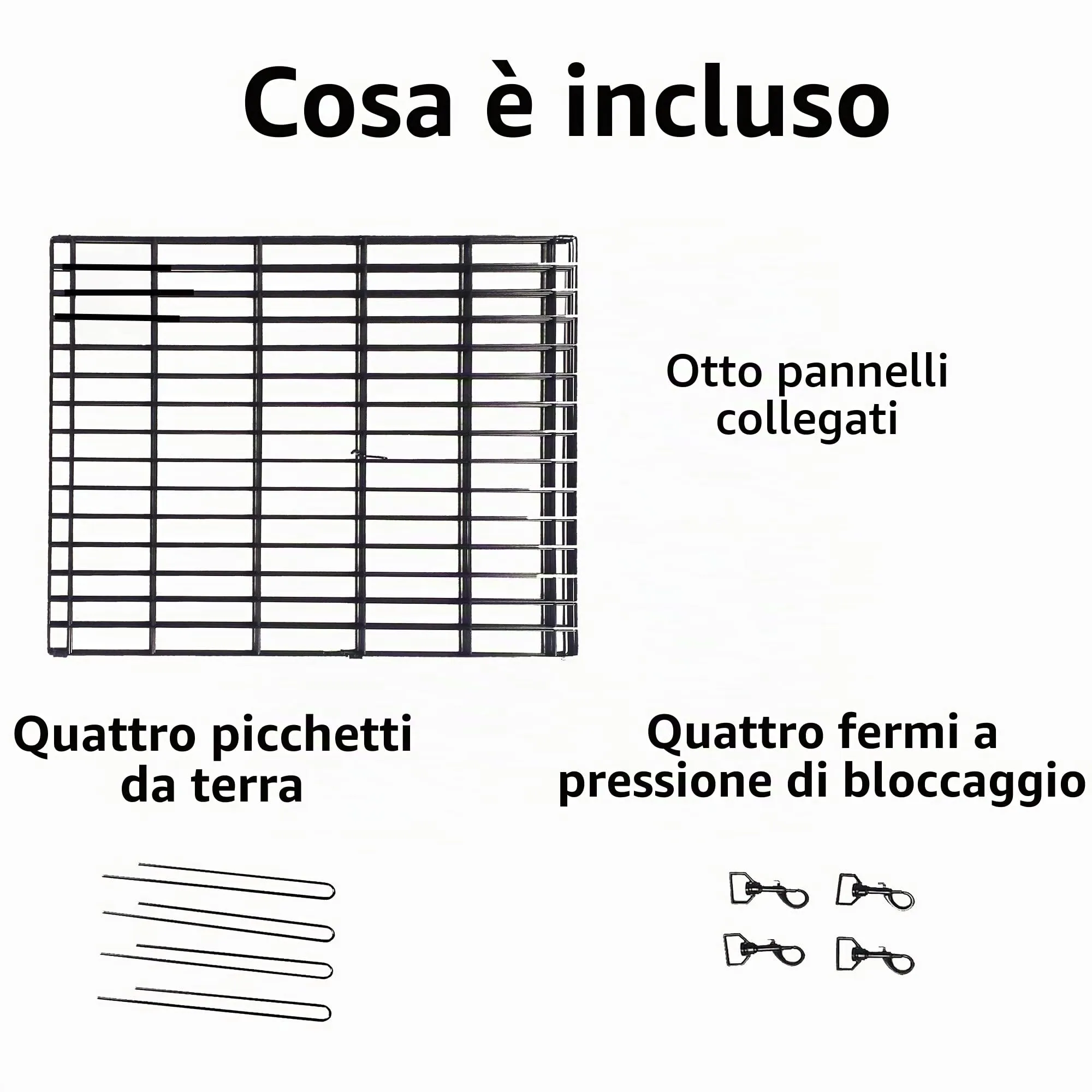New World Recinto in metallo per animali domestici, senza porta, 157 x 157 x 122 cm, nero - immagine 5