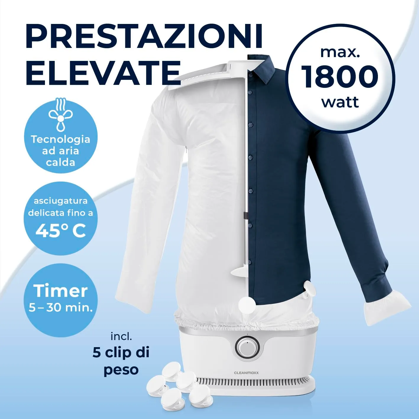 CLEANmaxx Ferro da stiro automatico per camicie PRO - immagine 4