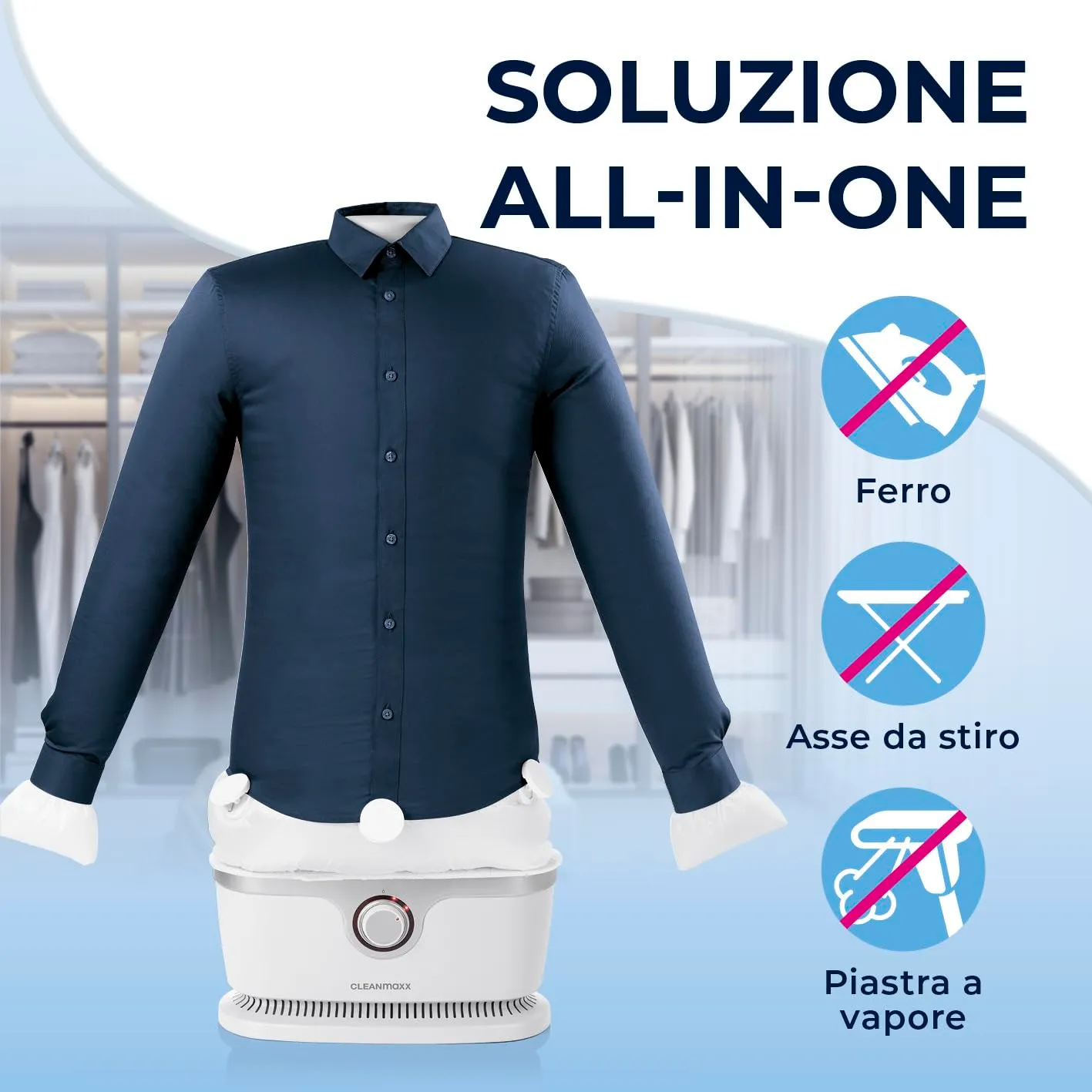 CLEANmaxx Ferro da stiro automatico per camicie PRO - immagine 7