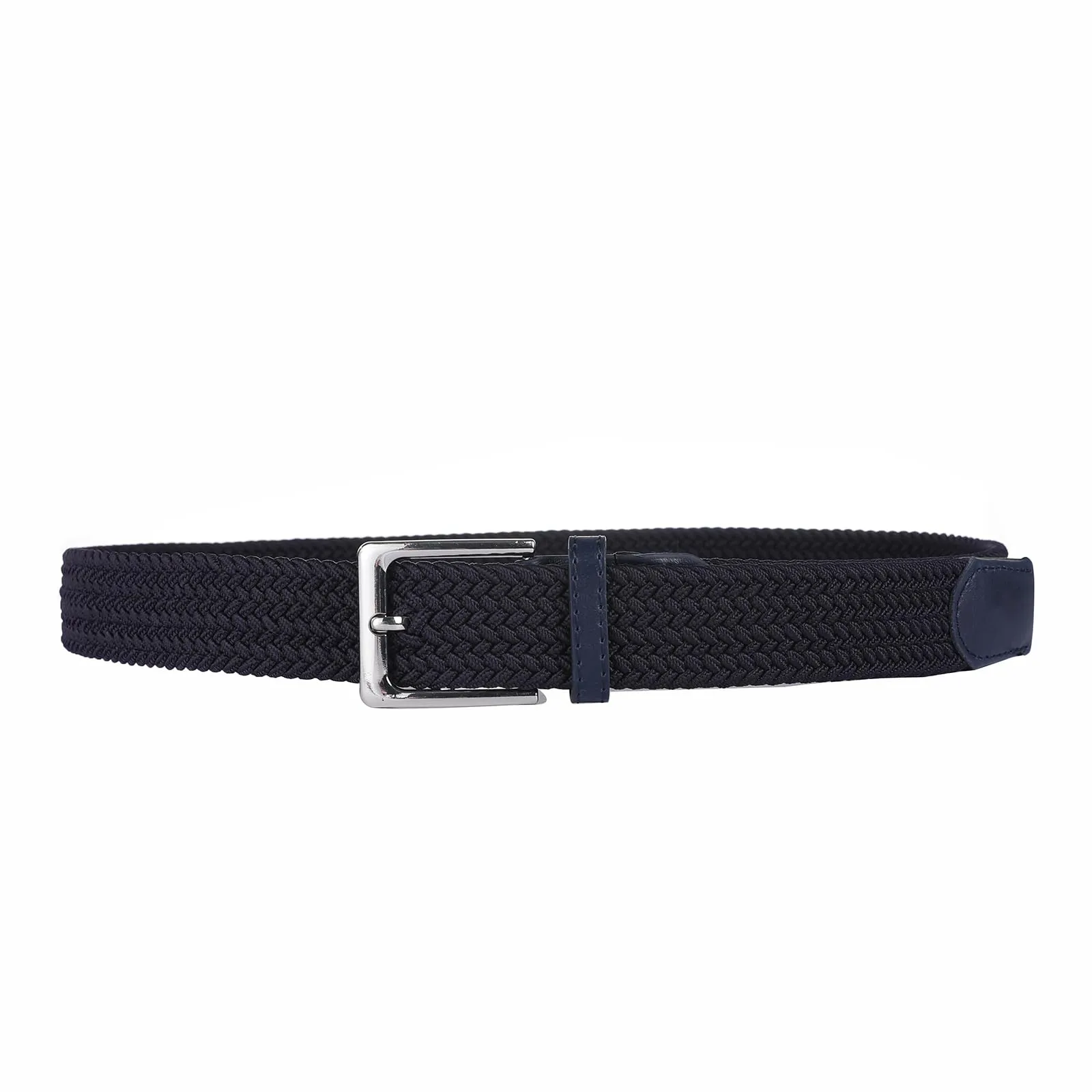 Bella Accessori Cintura Elastica Intrecciata Unisex Blu Scuro 130cm - immagine 6