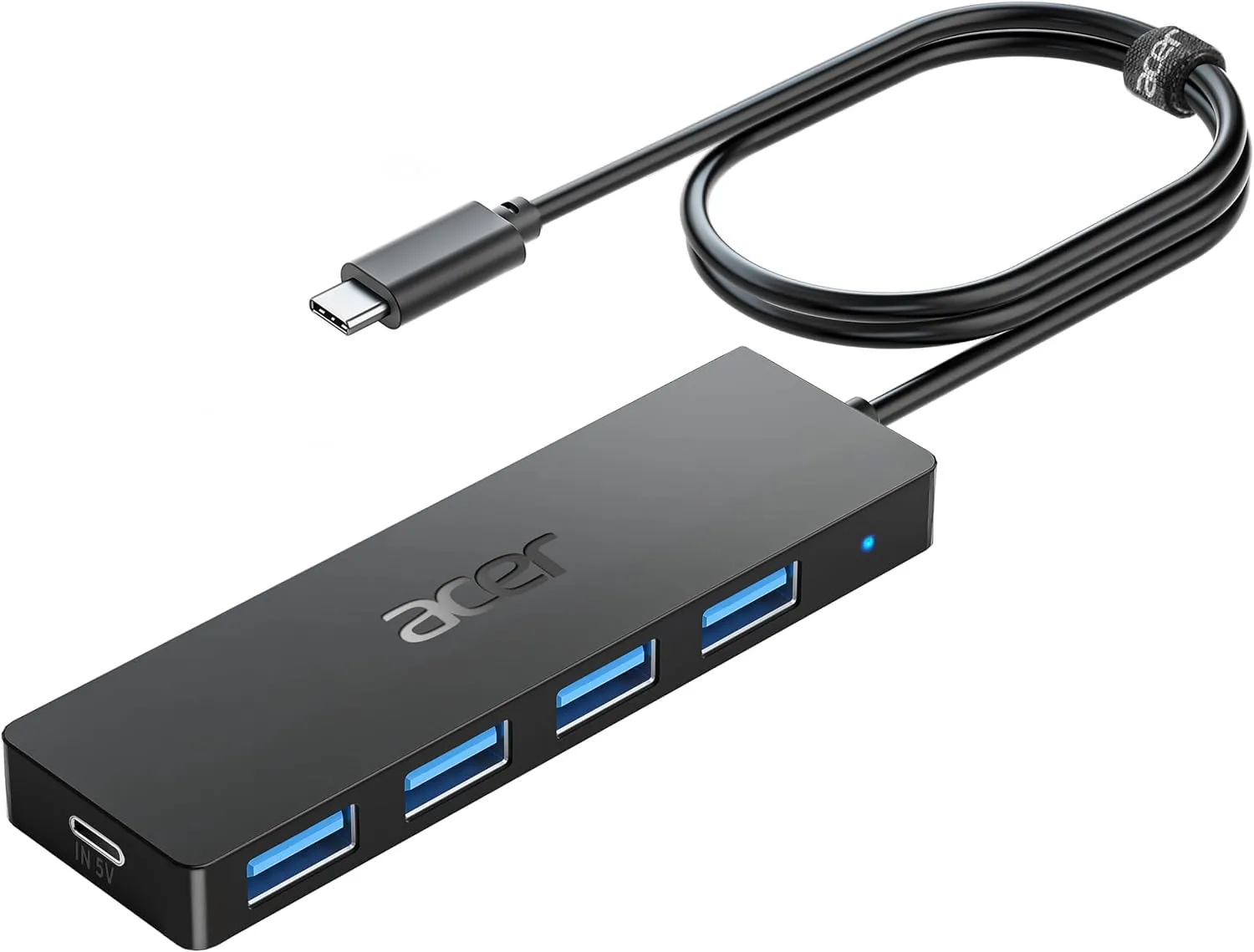 Acer Hub USB-C 3.0, 4 Porte USB 5Gbps, Adattatore Multiporta Estensione (120cm) - immagine 1