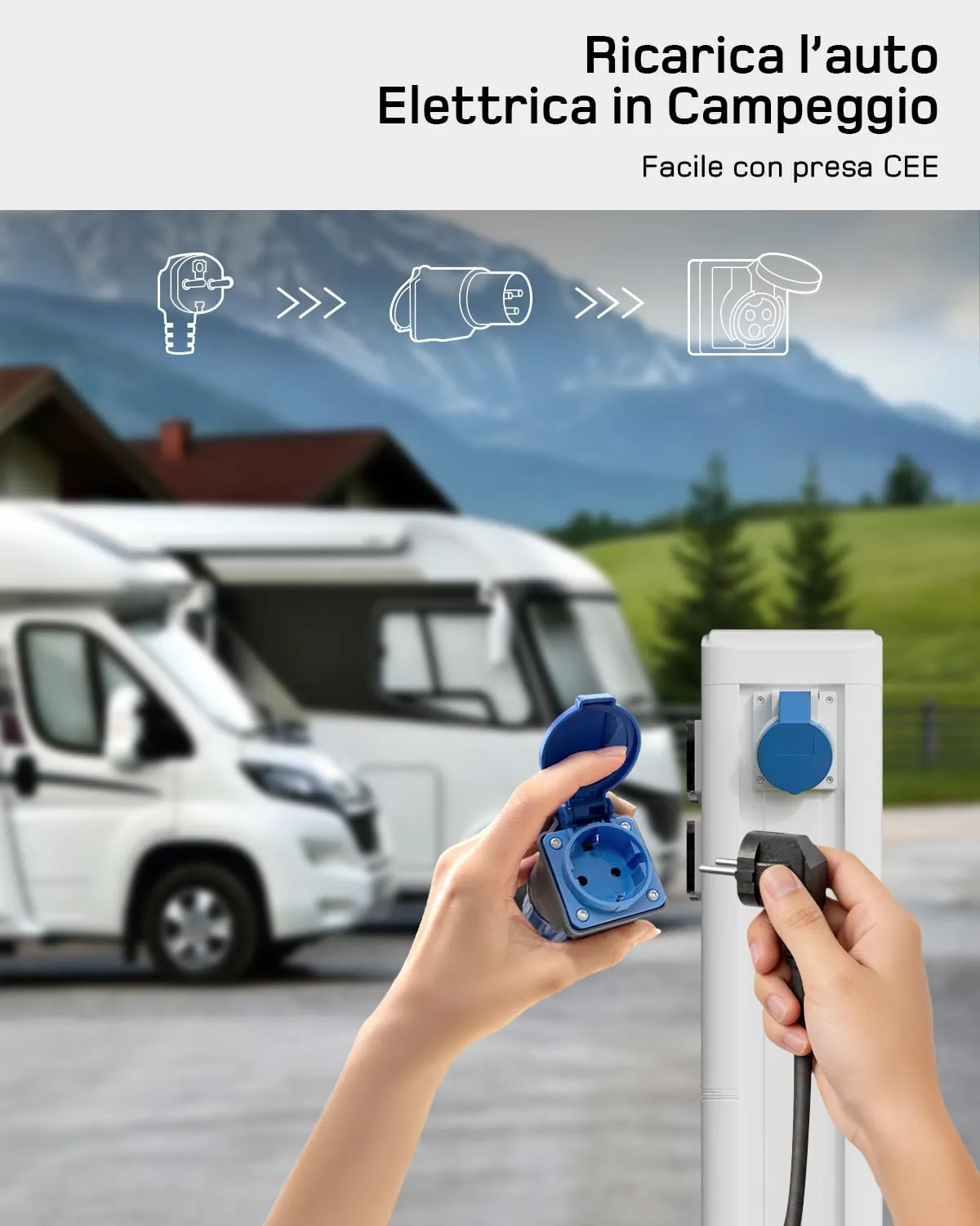 dé Carichino Auto Elettrica App 3,7kW 7m 6-16A Set Viaggio - immagine 3