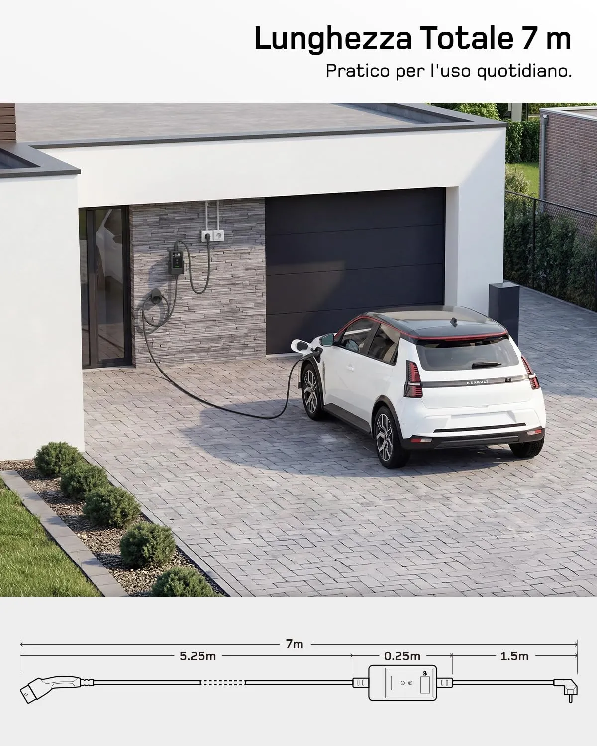 dé Carichino Auto Elettrica App 3,7kW 7m 6-16A Set Viaggio - immagine 6