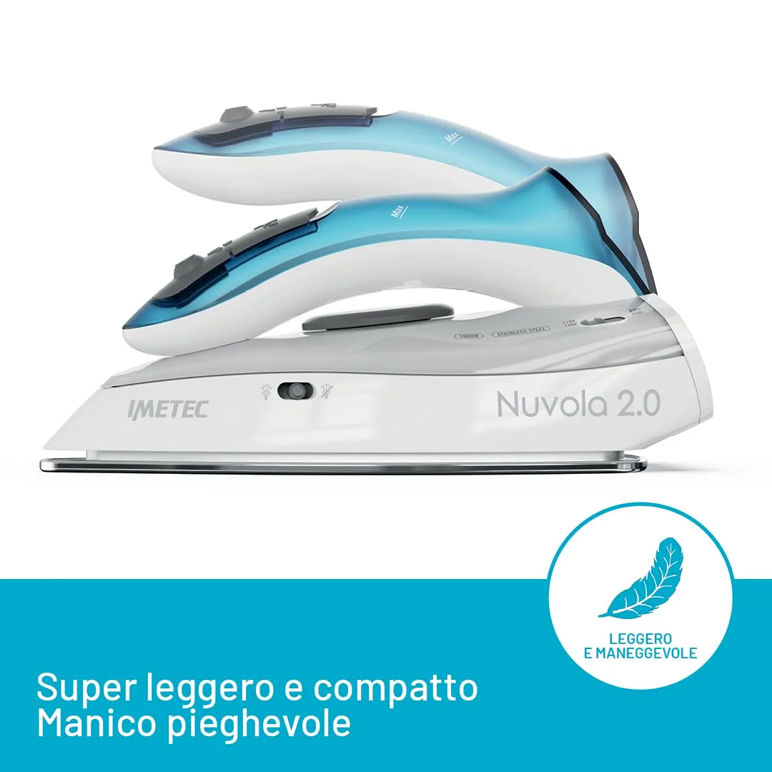 Imetec Nuvola 2.0 Ferro da stiro da viaggio a vapore 1000W - immagine 4
