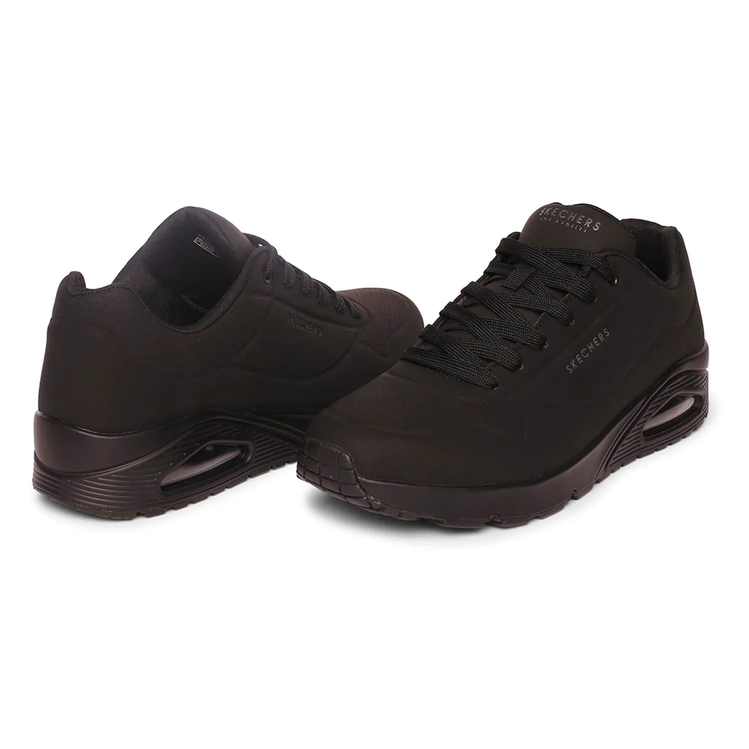 Skechers Uno-Stand on Air Men's Sneaker, Black/Black, 11 Wide - immagine 6