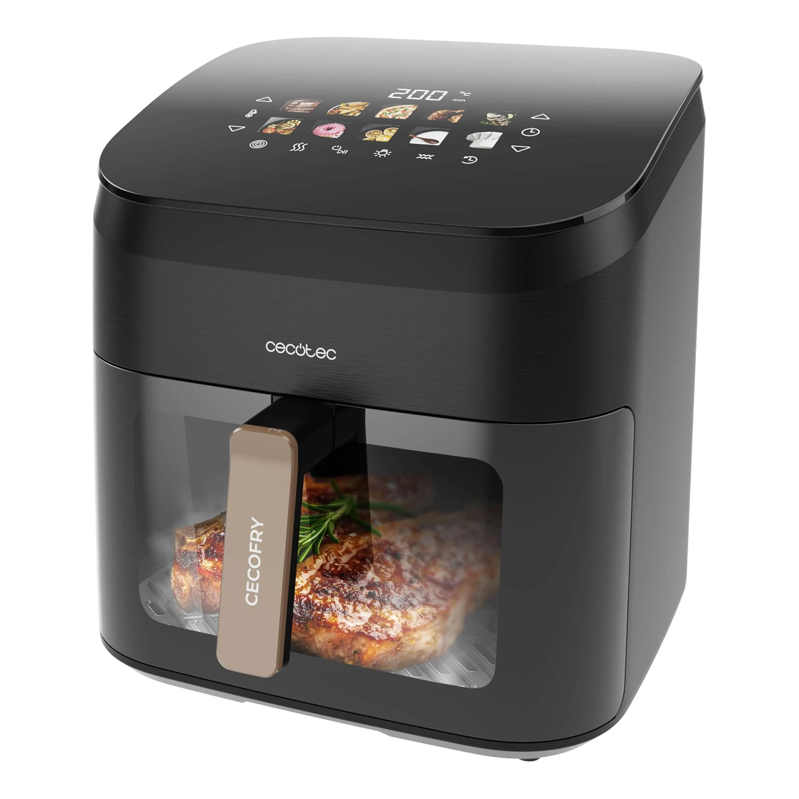 Cecotec Cecofry&Grill Smokin' 8500 Friggitrice ad Aria 8.5 Litri, 2200W, Piastra-Grill, Affumicatore Integrato - immagine 3