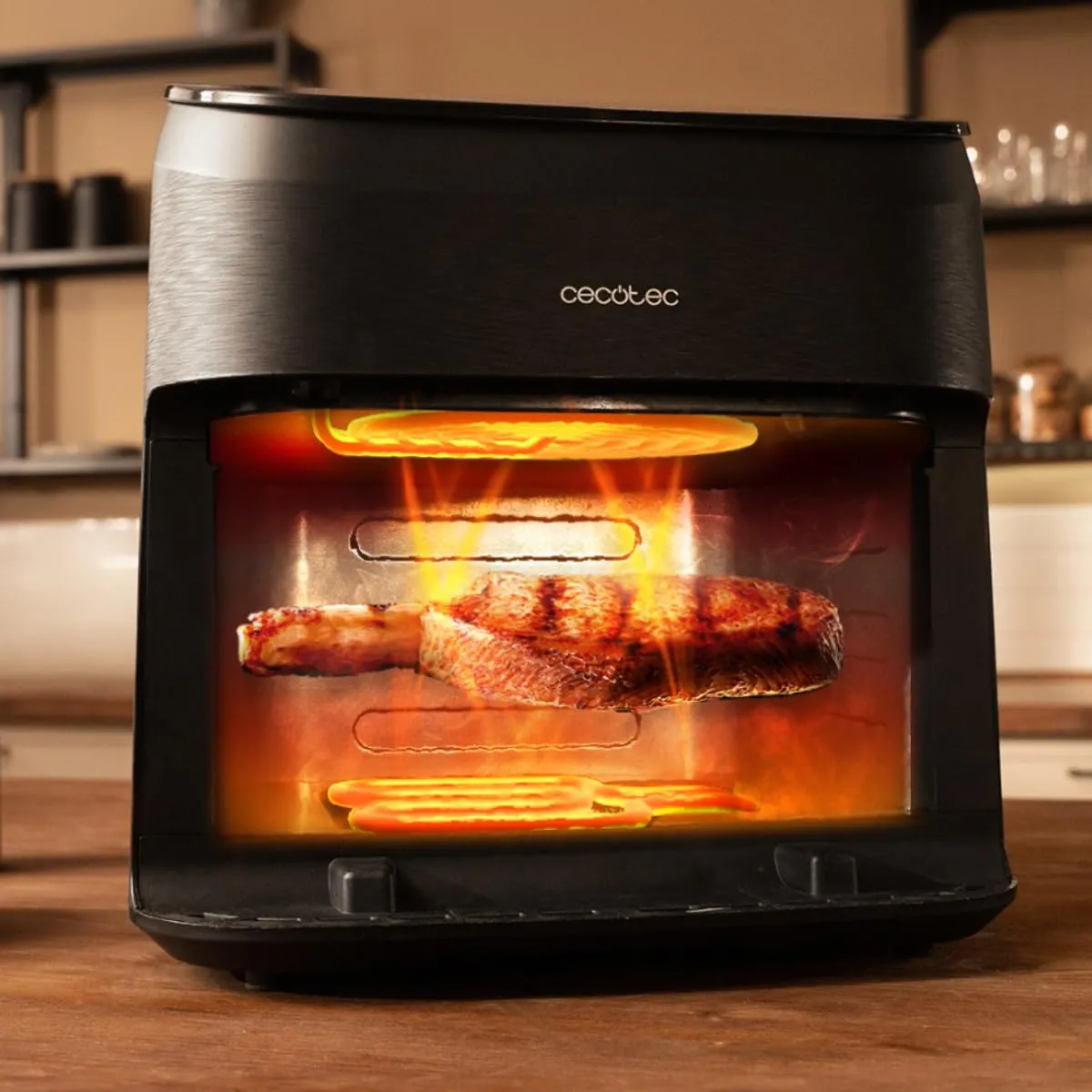 Cecotec Cecofry&Grill Smokin' 8500 Friggitrice ad Aria 8.5 Litri, 2200W, Piastra-Grill, Affumicatore Integrato - immagine 5