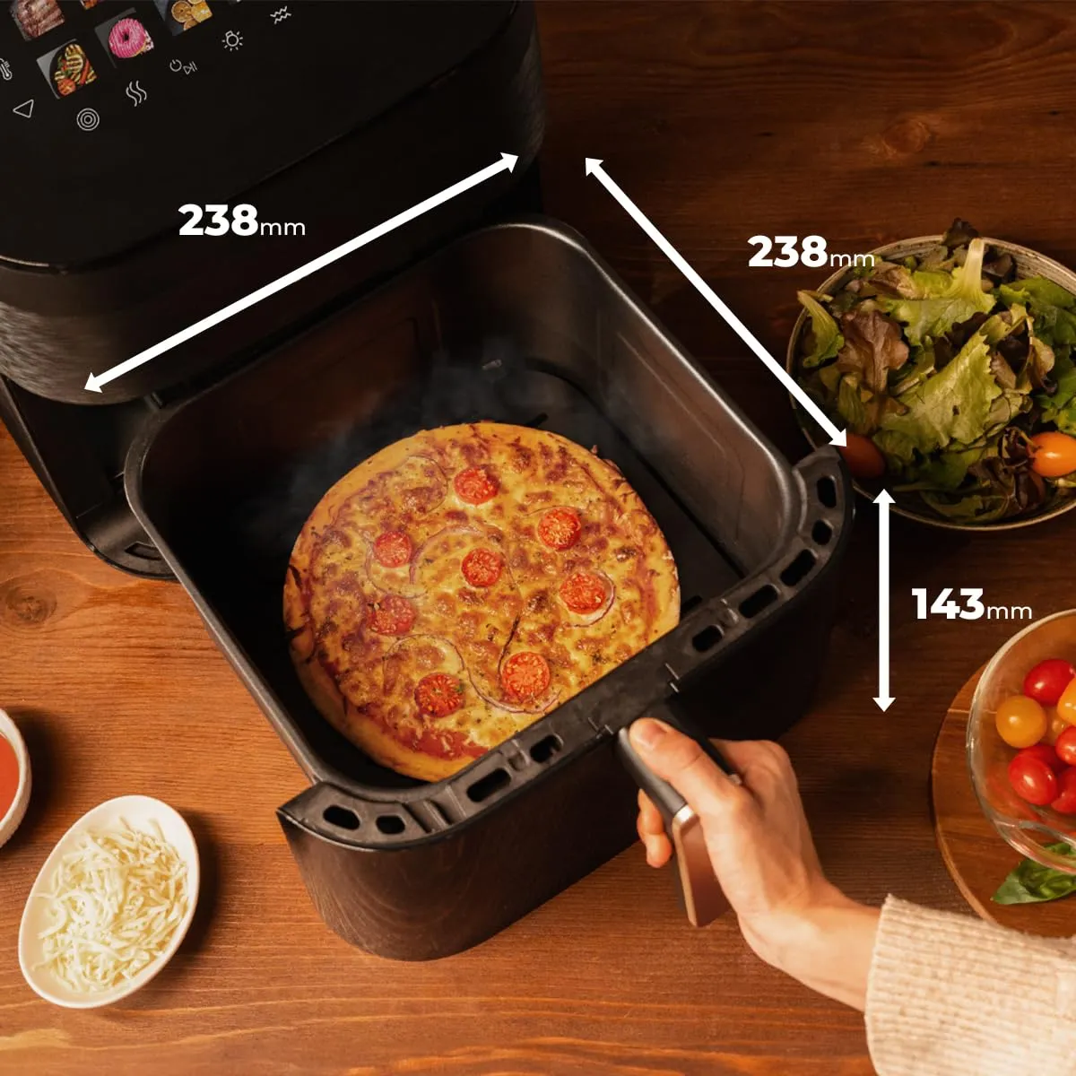 Cecotec Cecofry&Grill Smokin' 8500 Friggitrice ad Aria 8.5 Litri, 2200W, Piastra-Grill, Affumicatore Integrato - immagine 9