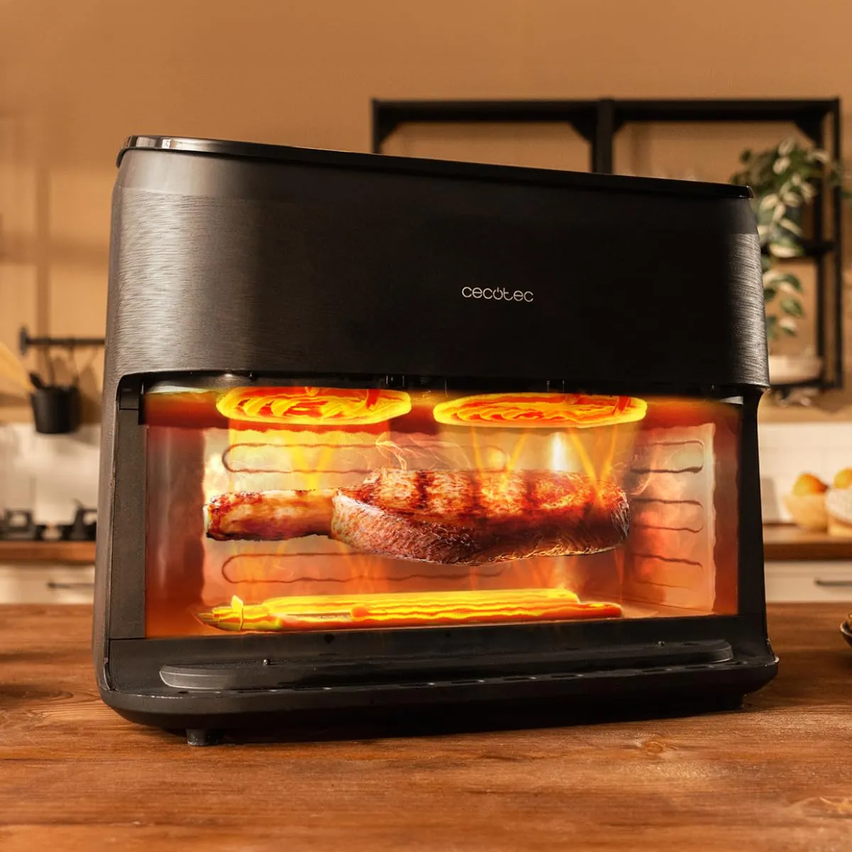 Cecotec Cecofry&Grill Smokin' 11000 Air Fryer, 10L, 2200W, 3in1 Friggitrice Grill Piastra con Affumicatore Integrato - immagine 3