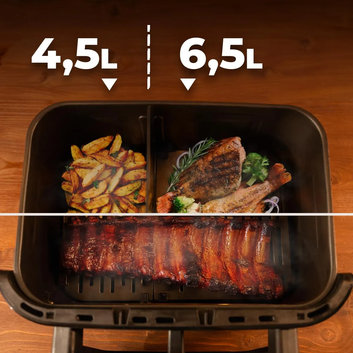 Cecotec Cecofry&Grill Smokin' 11000 Air Fryer, 10L, 2200W, 3in1 Friggitrice Grill Piastra con Affumicatore Integrato - immagine 10