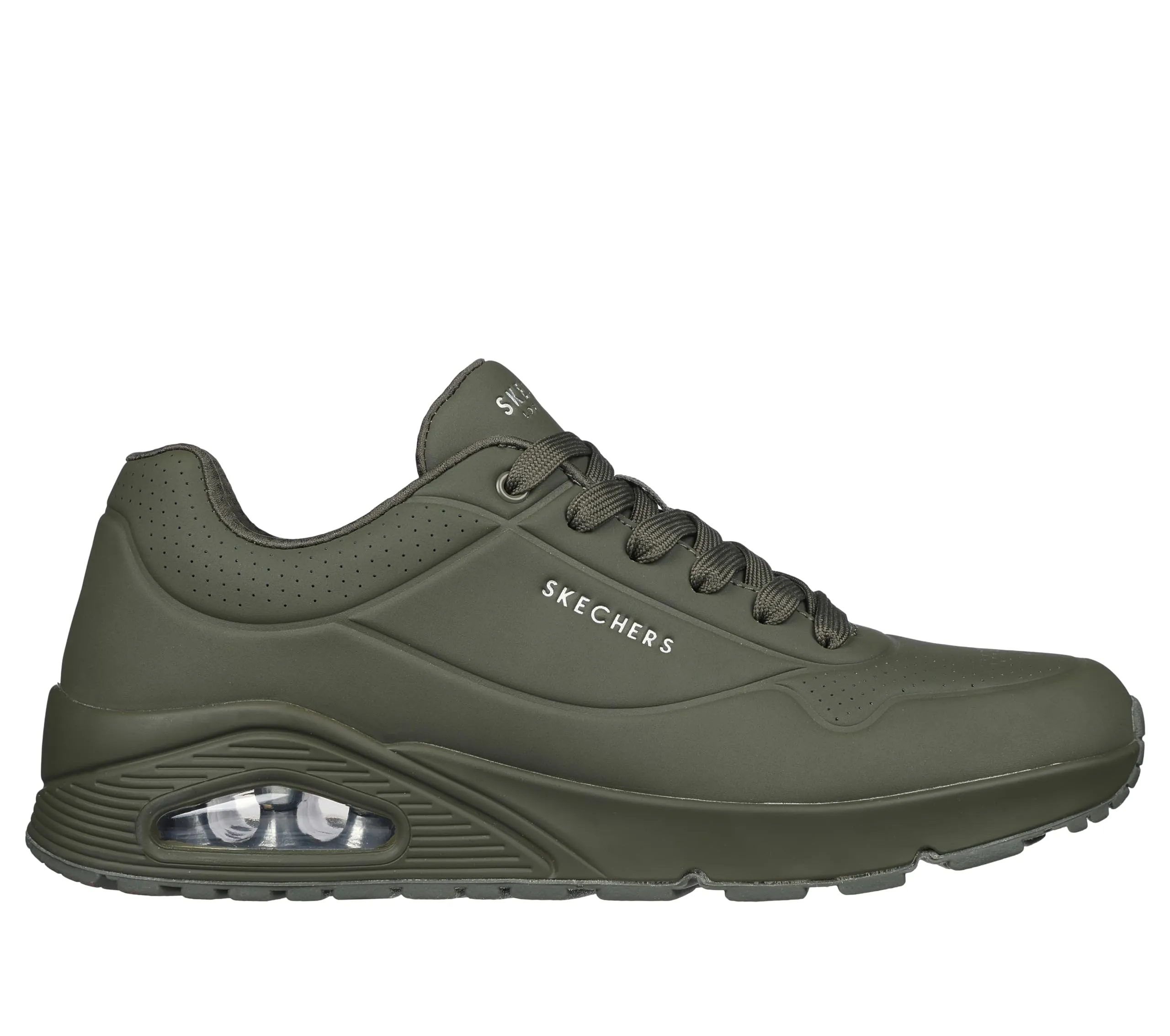 Skechers Uno Stand On Air Scarpe da ginnastica Uomo, Olive Durabuck Mesh, 45.5 EU - immagine 6