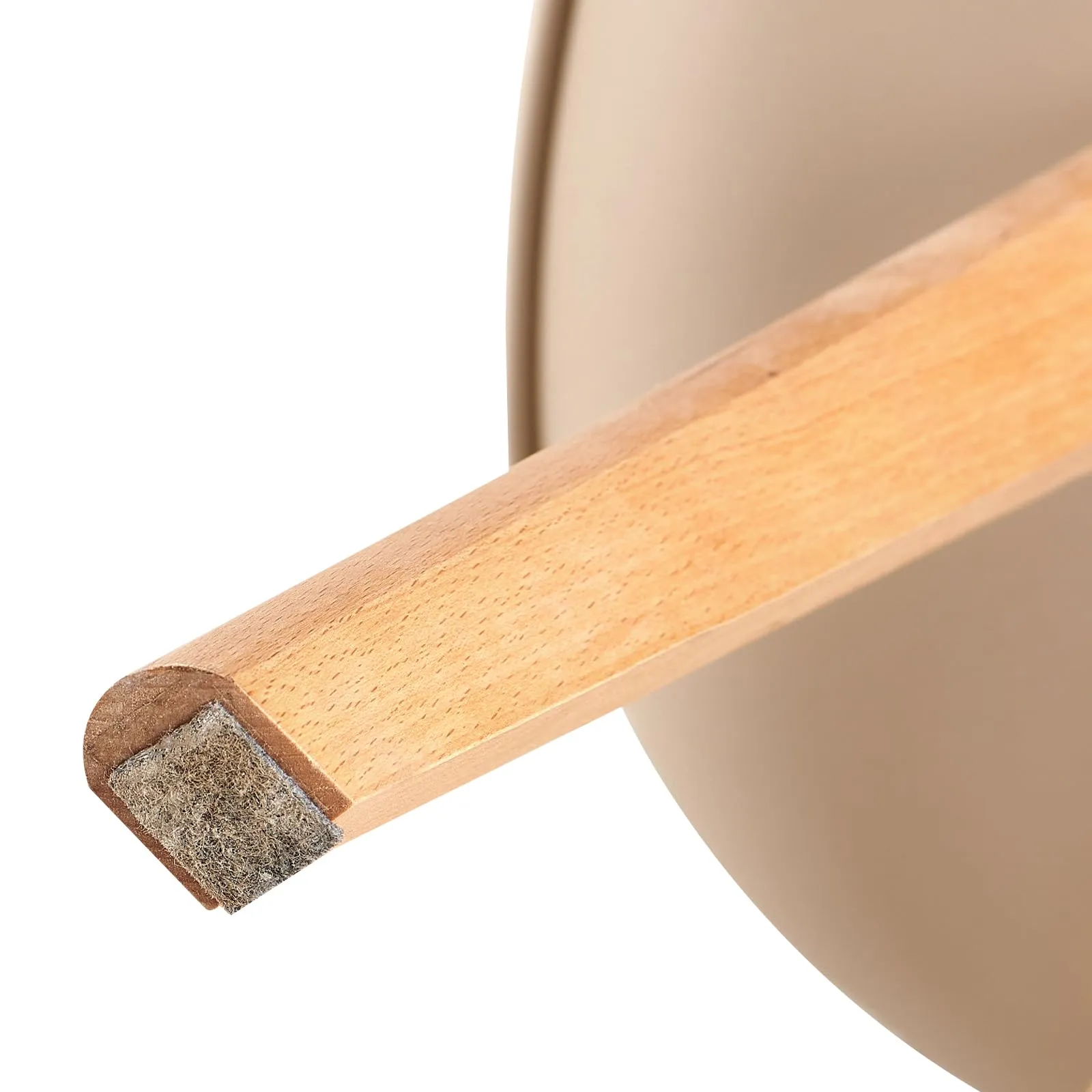 EGGREE Set di 2 Sedie da Pranzo e Cucina in Pelle PU con Gambe in Legno, Kaki Chiaro - immagine 8