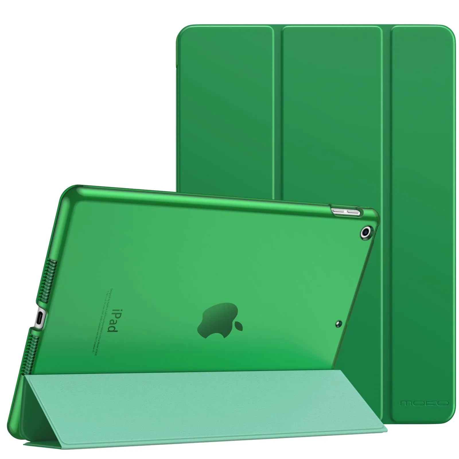 MoKo Cover per iPad 9a/8a/7a Gen 10.2" (2021/2020/2019), Verde Foresta - immagine 1