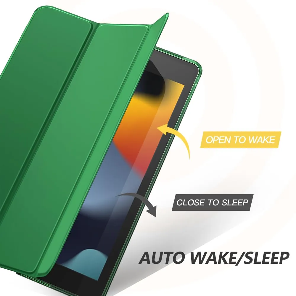 MoKo Cover per iPad 9a/8a/7a Gen 10.2" (2021/2020/2019), Verde Foresta - immagine 5