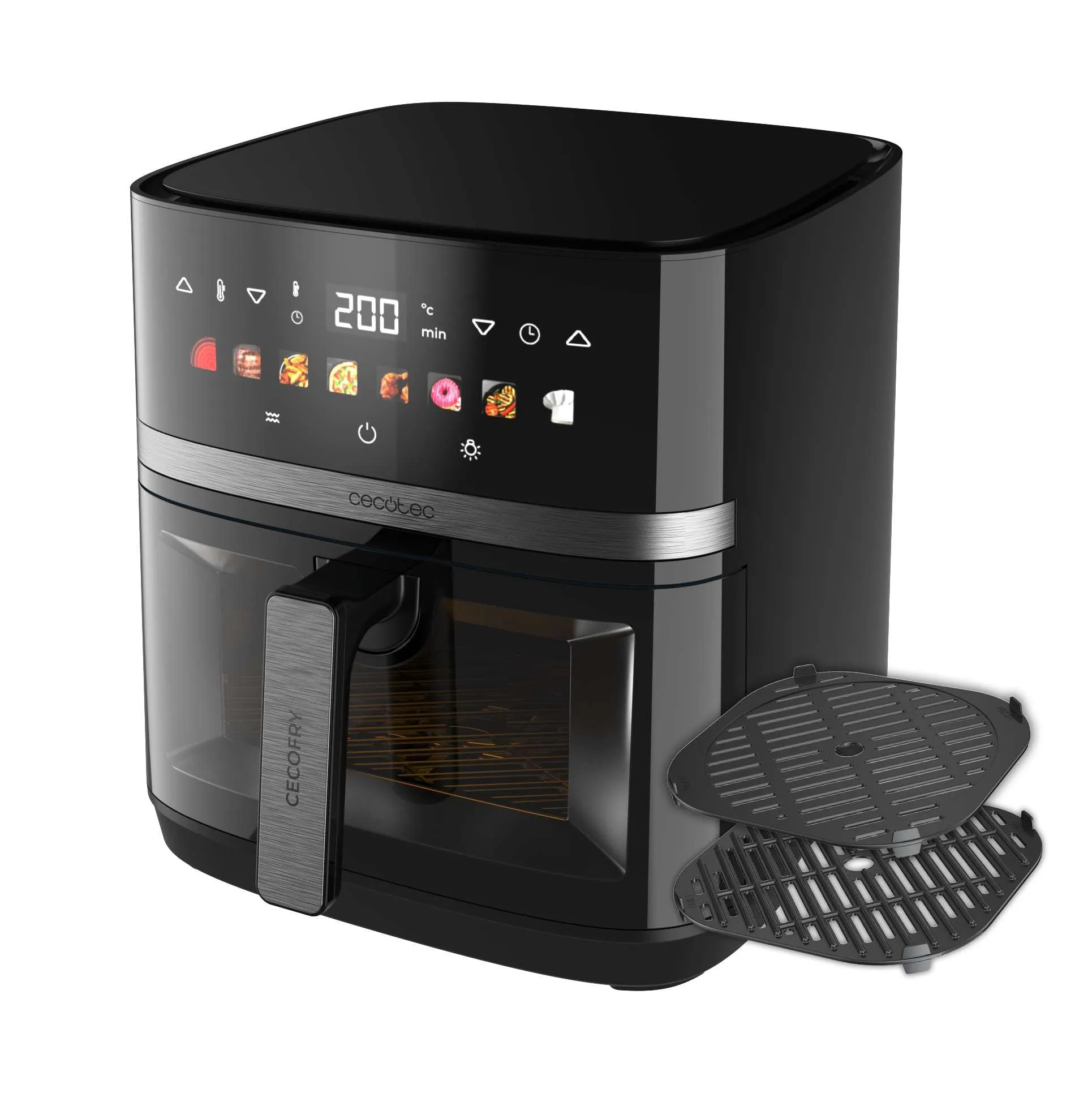 Cecotec Cecofry&Grill Duoheat 8000 Friggitrice ad Aria 8L, 2200W, Doppia Resistenza, Digitale con Finestra - immagine 1