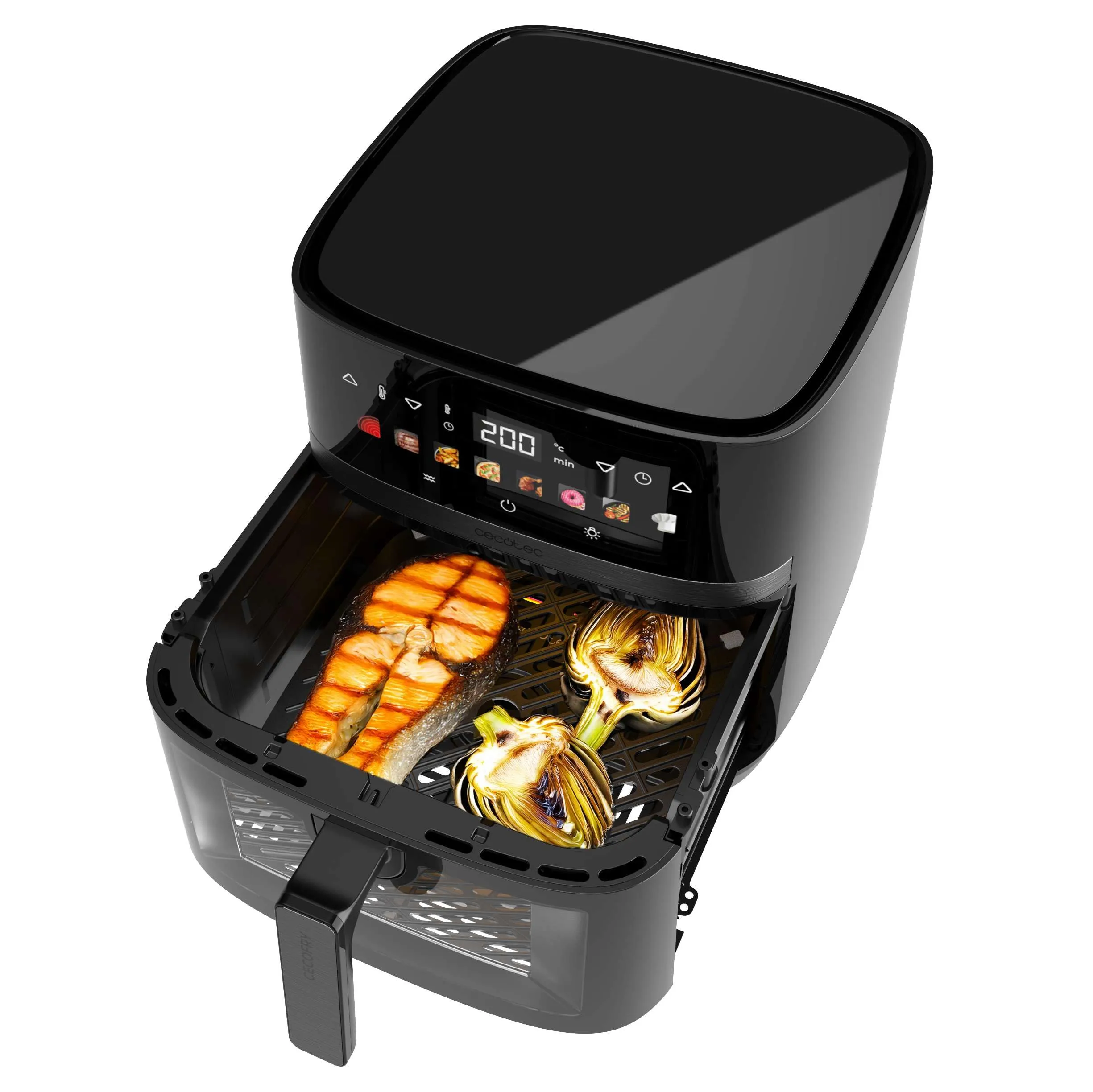 Cecotec Cecofry&Grill Duoheat 8000 Friggitrice ad Aria 8L, 2200W, Doppia Resistenza, Digitale con Finestra - immagine 2