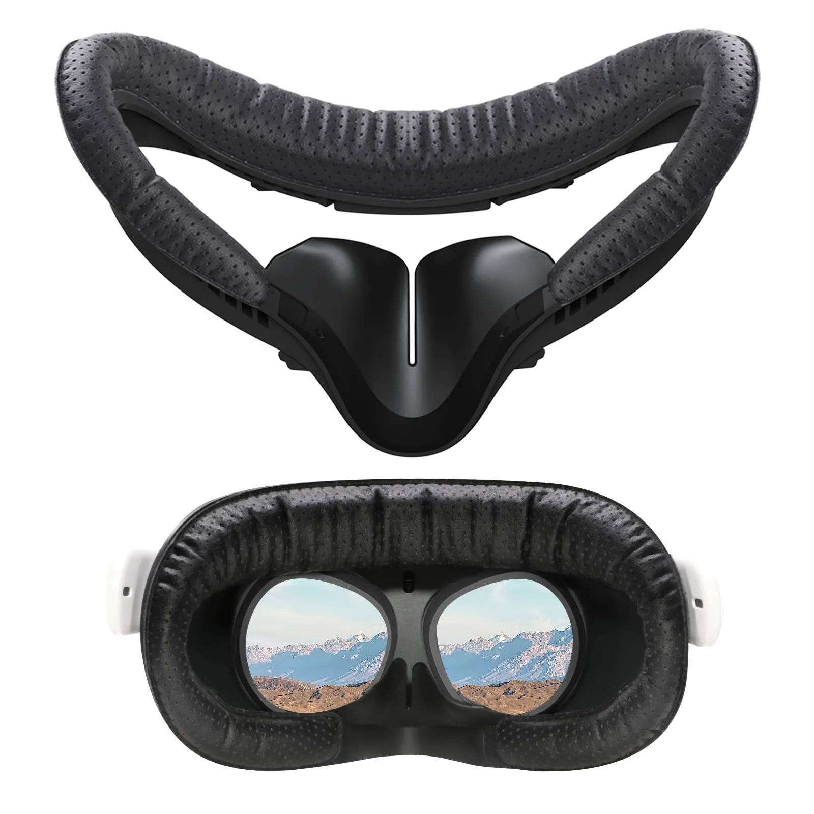 AODELAN VR Face Pad for Meta Oculus Quest 2, Breathable Leather Face Cover Interface Replacement - immagine 1