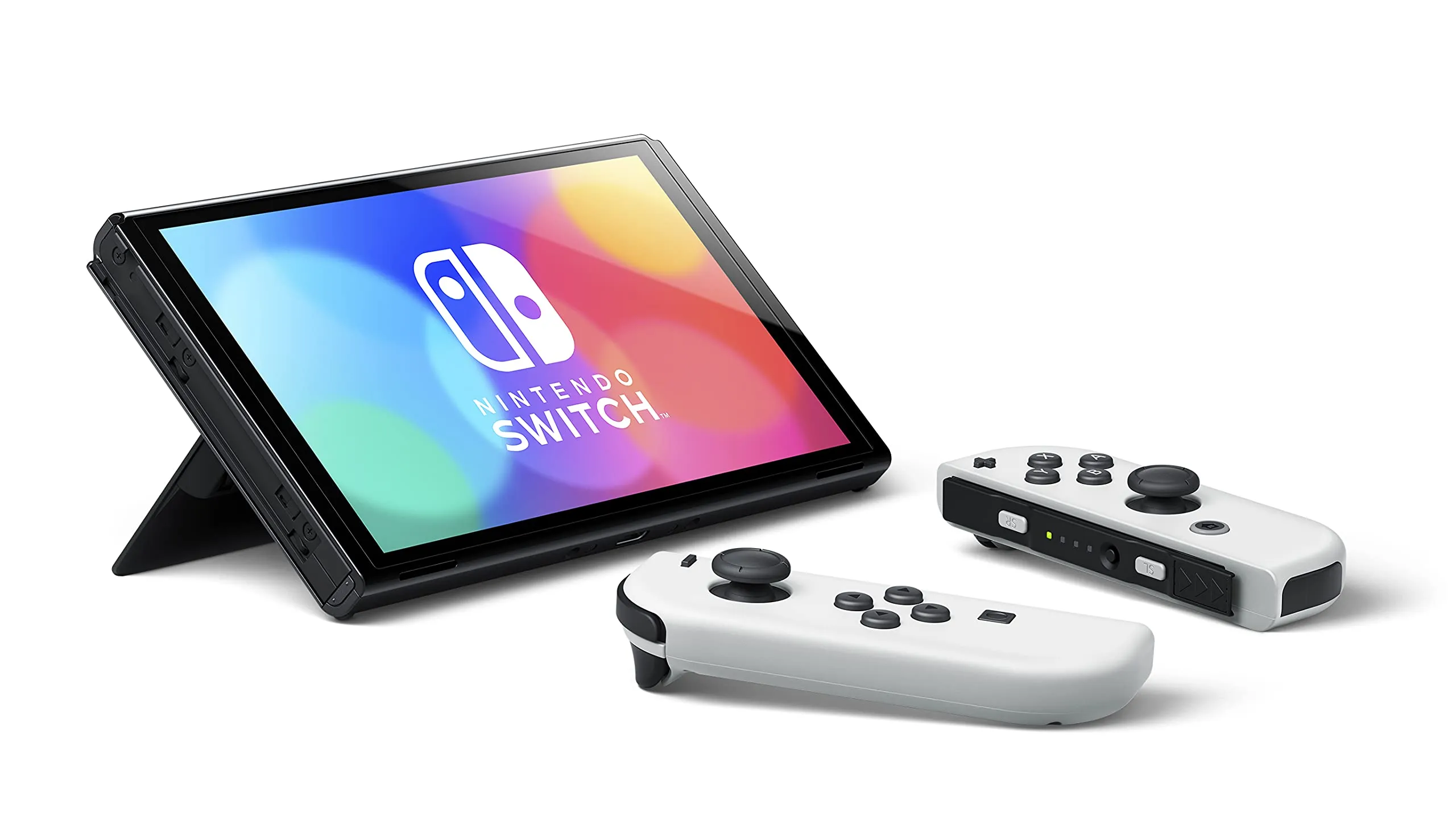 Nintendo Switch (OLED model) with White Joy-Con - immagine 4