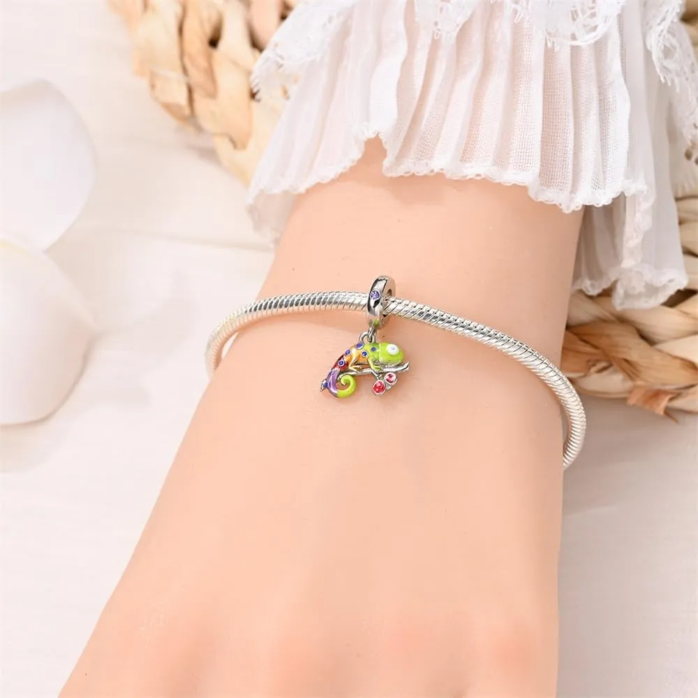 Pandach Bead Charm in Argento Sterling 925 con Cubic Zirconia per Braccialetti e Collane Europei - immagine 5