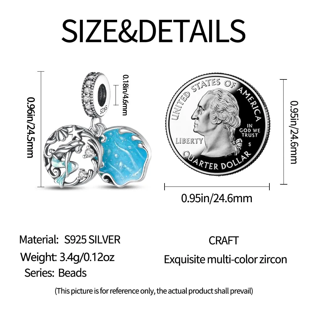 Pandach Bead Charm in Argento Sterling 925 con Cubic Zirconia per Braccialetti e Collane Europee - immagine 5