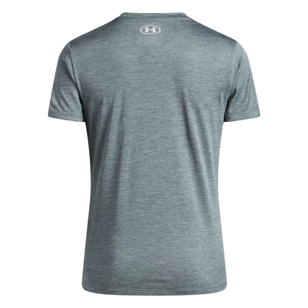 Under Armour Tech Twist Maglietta a Maniche Corte da Donna, Jasper Blu/Bianco, XS - immagine 4