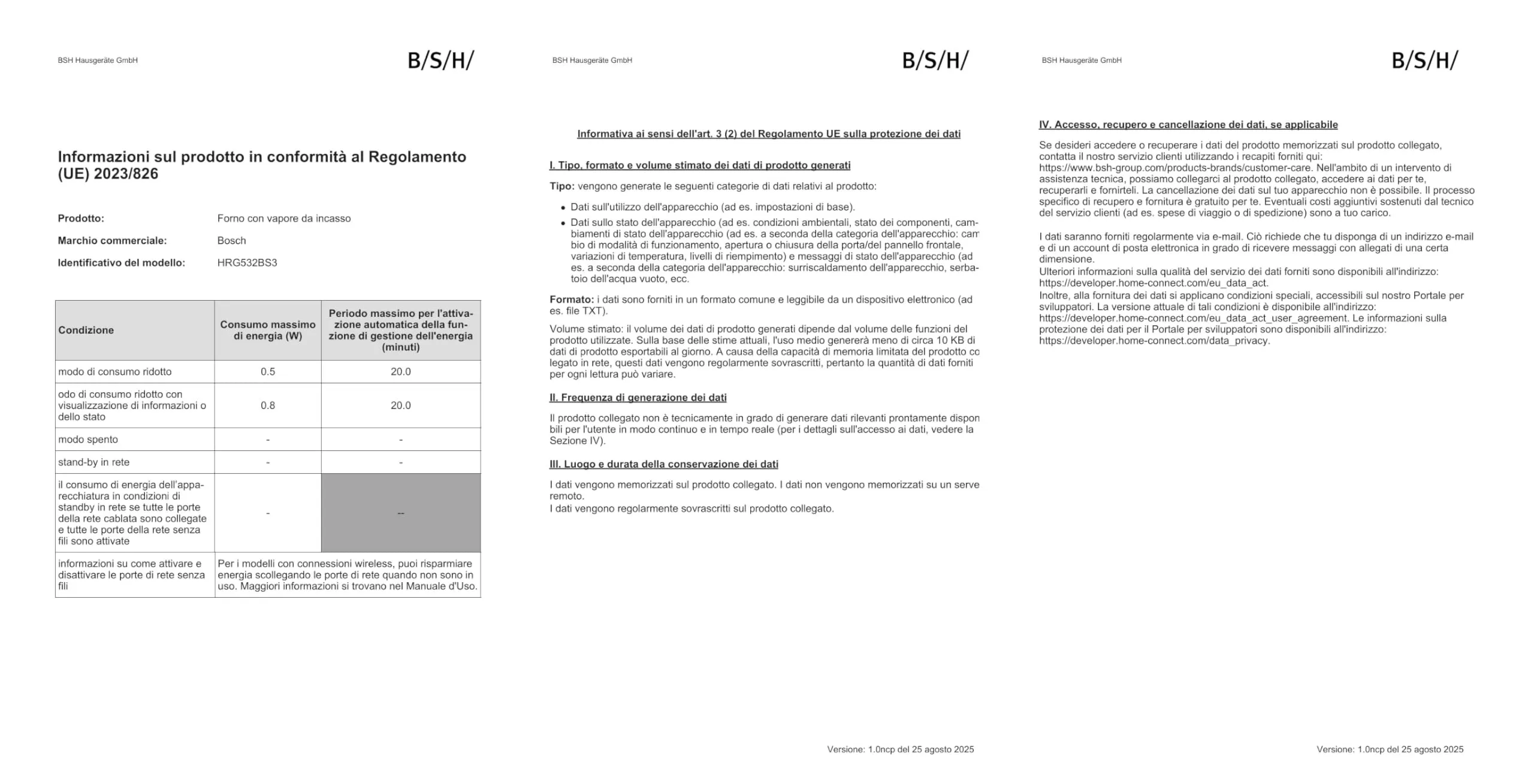 Bosch Serie 4 HRG532BS3 Forno con impulsi di Vapore, Acciaio Inox, Classe A+ - immagine 12