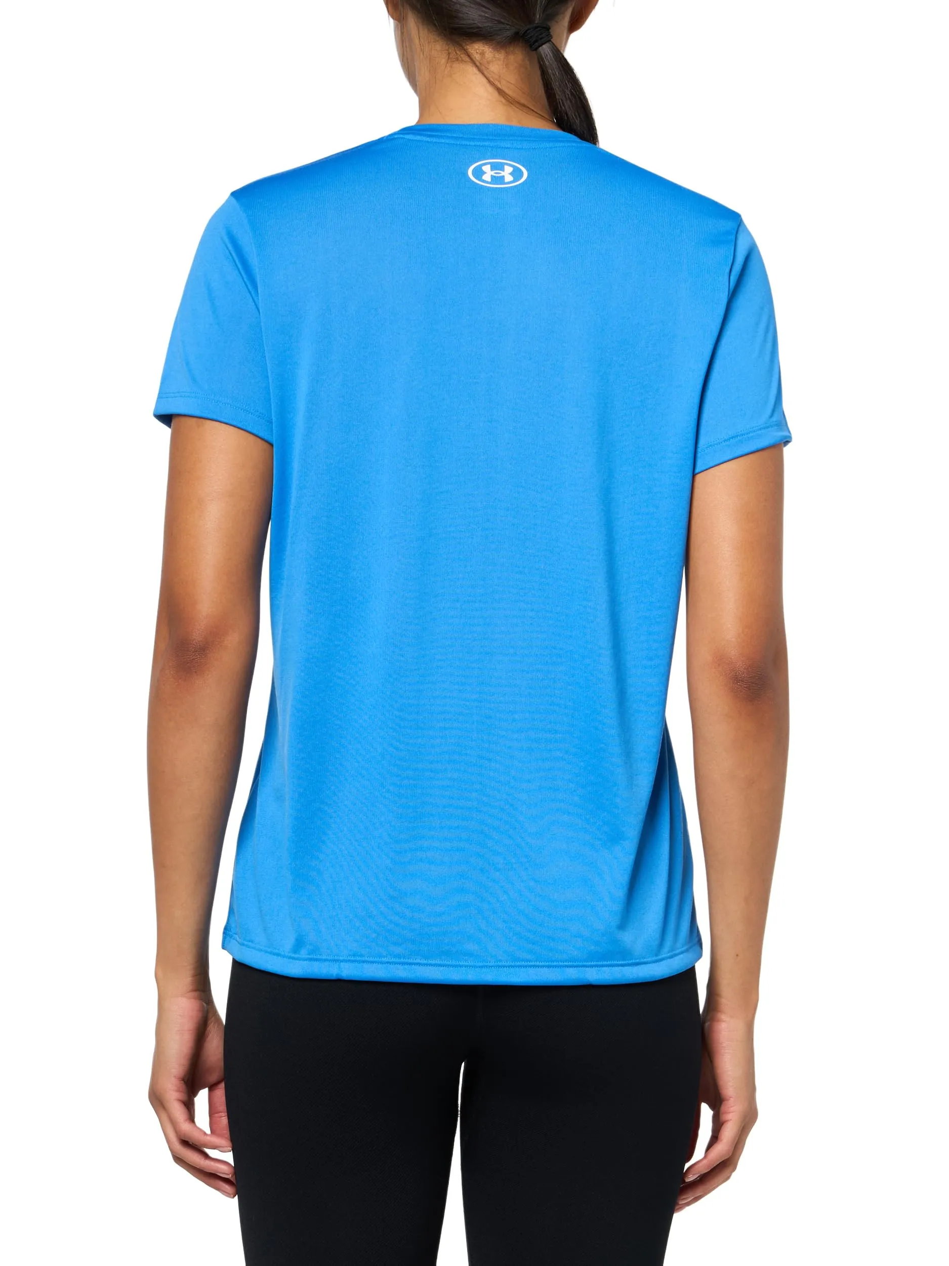 Under Armour Maglietta Tecnica a Maniche Corte da Donna, Atlantide Blu / Bianco, M - immagine 2