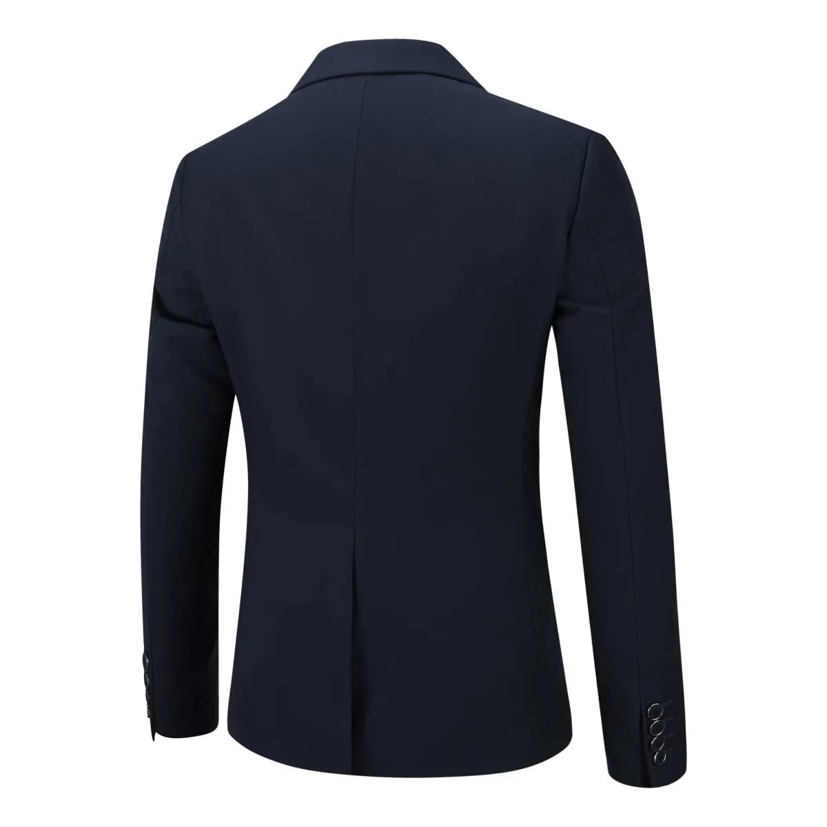 YOUTHUP Abito Uomo 3 Pezzi Slim Fit Blazer Gilet Pantaloni Blu Reale - immagine 3