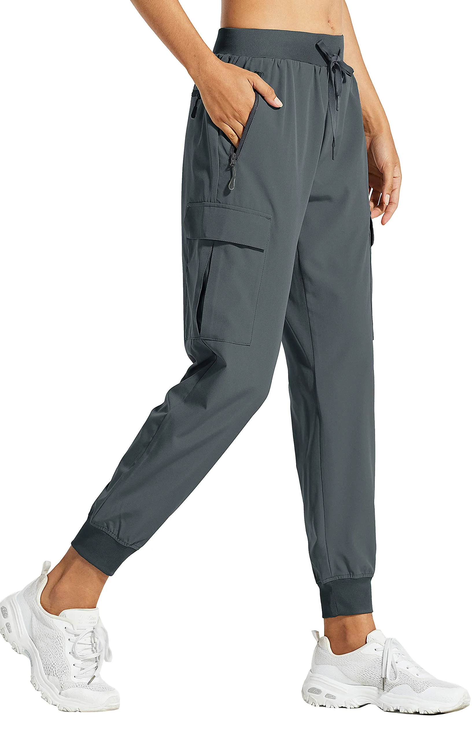 Libin Pantaloni da jogging cargo da donna, Grigio acciaio, XS - immagine 1