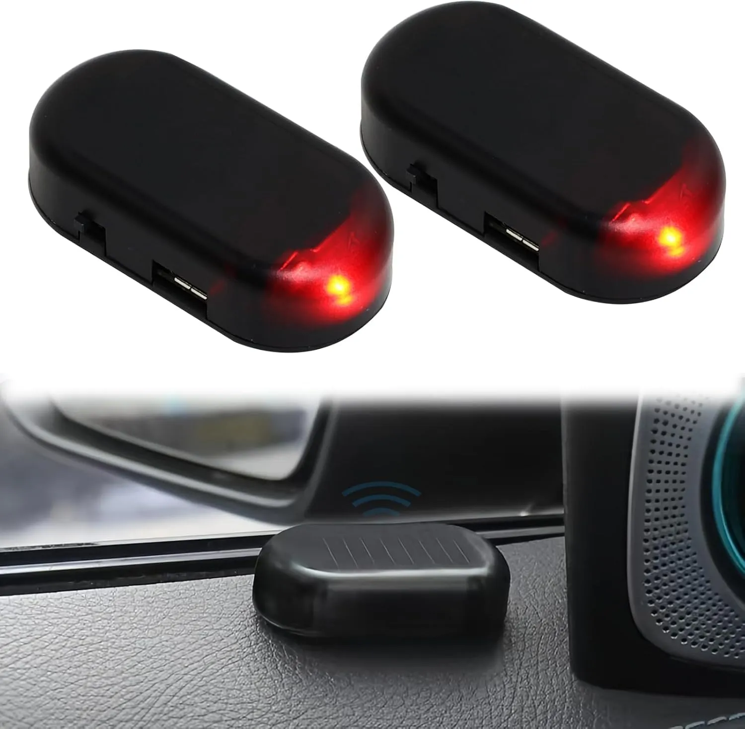 CAIHINIER Allarme per Auto LED Simulazione Antifurto, 2 Pezzi - immagine 2