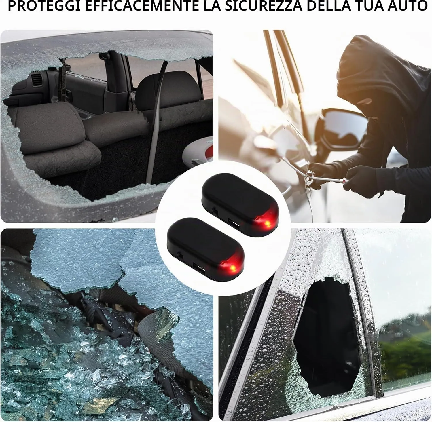 CAIHINIER Allarme per Auto LED Simulazione Antifurto, 2 Pezzi - immagine 7