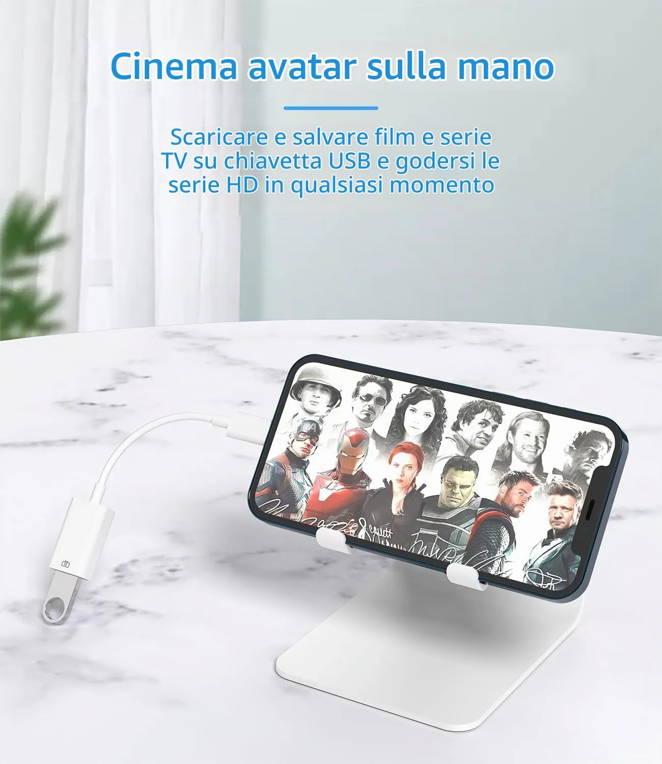 WASRUYI Adattatore Lightning a USB-A OTG 3.0 per iPhone 14, 13, 12, 11, X, 8, 7, SE e iPad - immagine 4