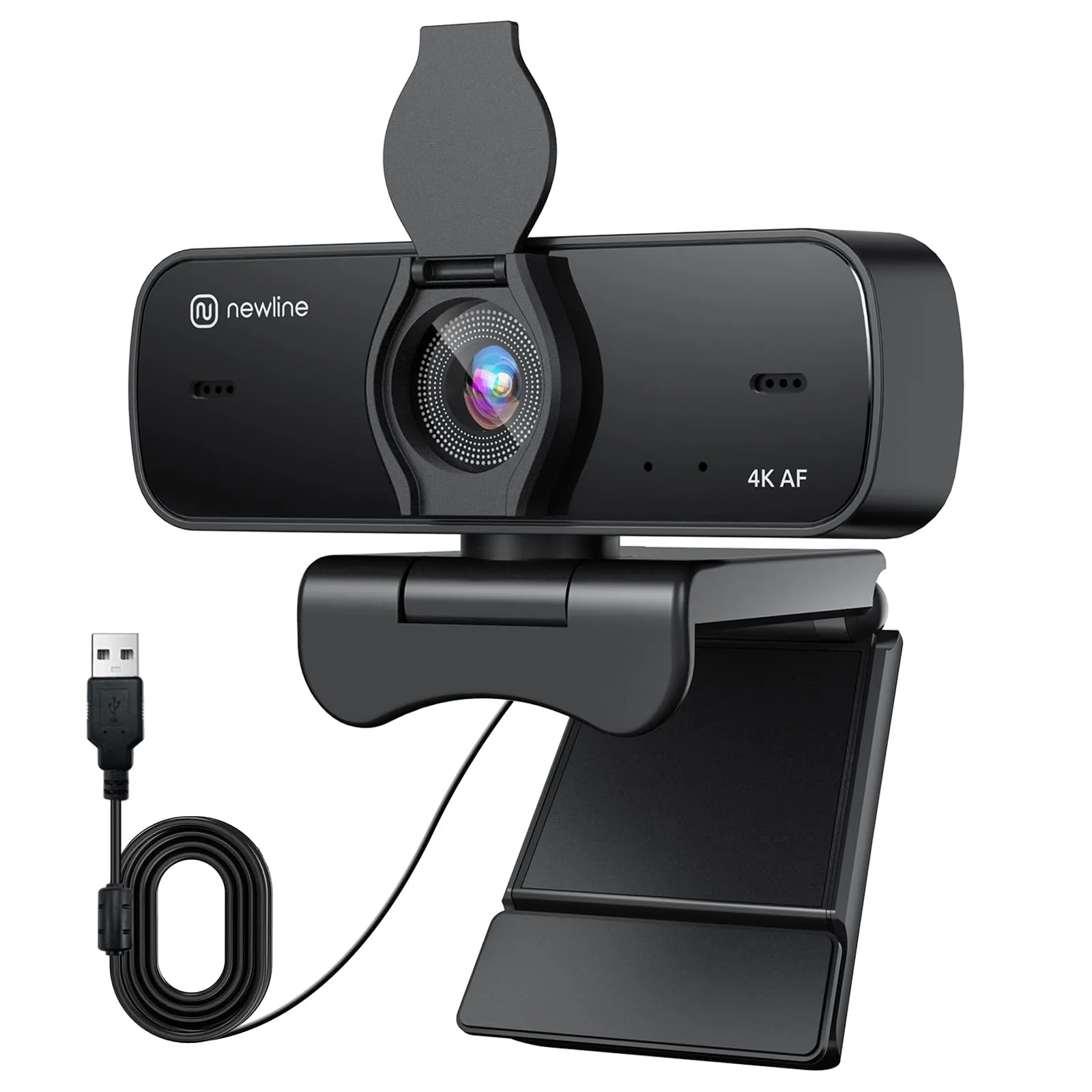 N newline NewEye60s Webcam 4K 30FPS per PC e Mac con Sensore Sony, 2 Microfoni con Cancellazione del Rumore, Autofocus e Privacy Shutter - immagine 1
