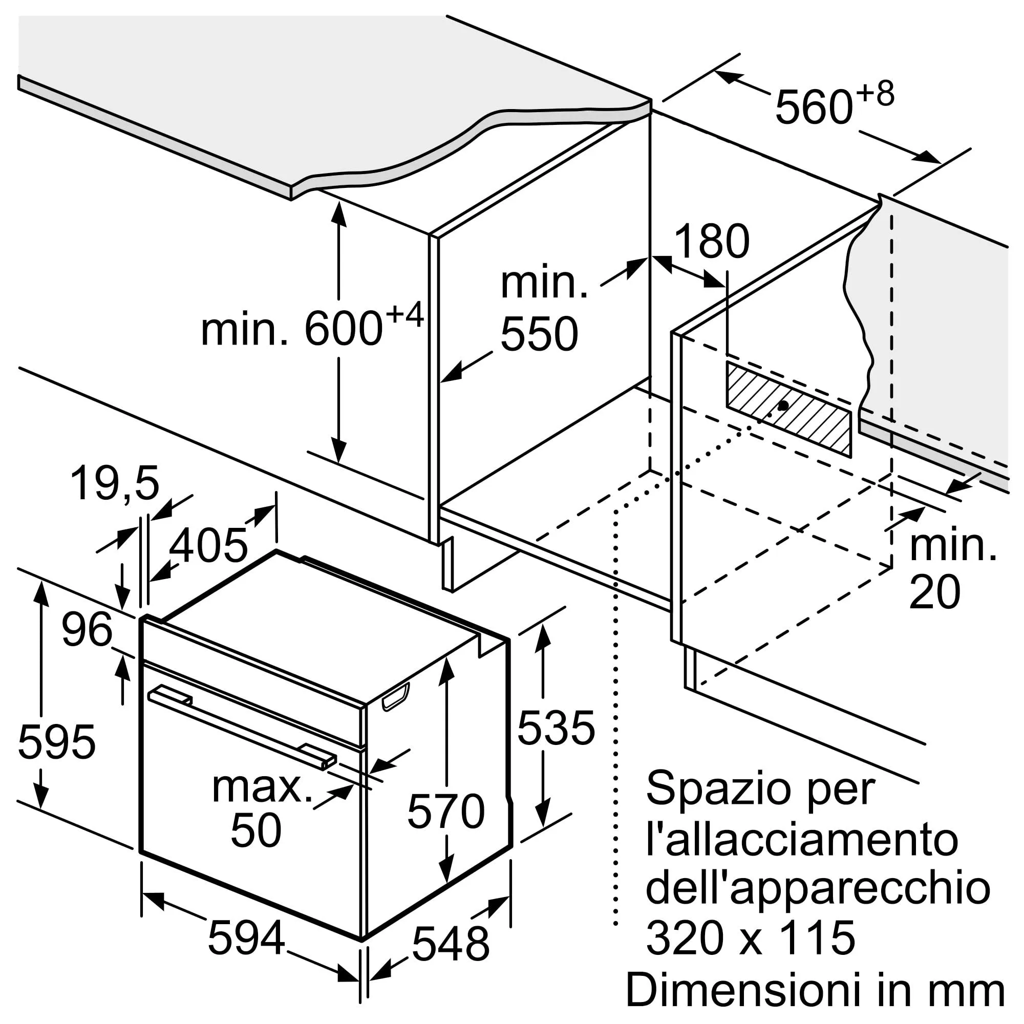 Bosch Serie 4 HBA534BB3 Forno con Pulizia Idrolitica, Nero - immagine 7