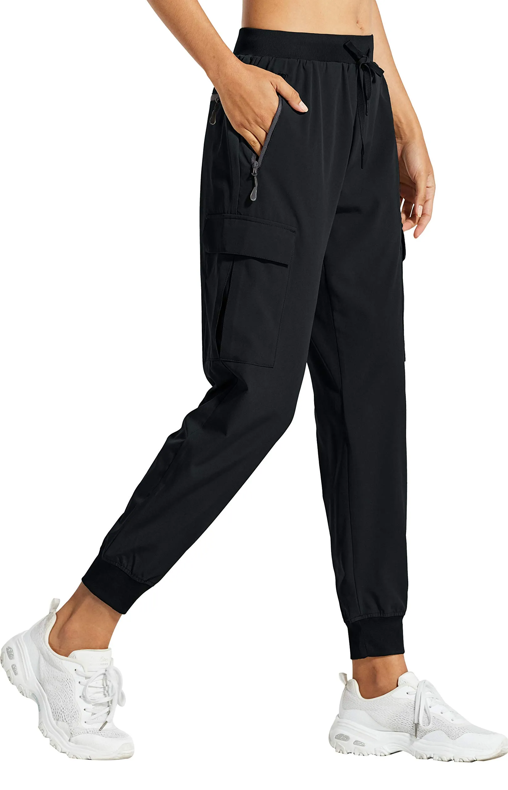 Libin Pantaloni Trekking Donna Cargo Jogger Estivi 27" Nero XXL Petite - immagine 1