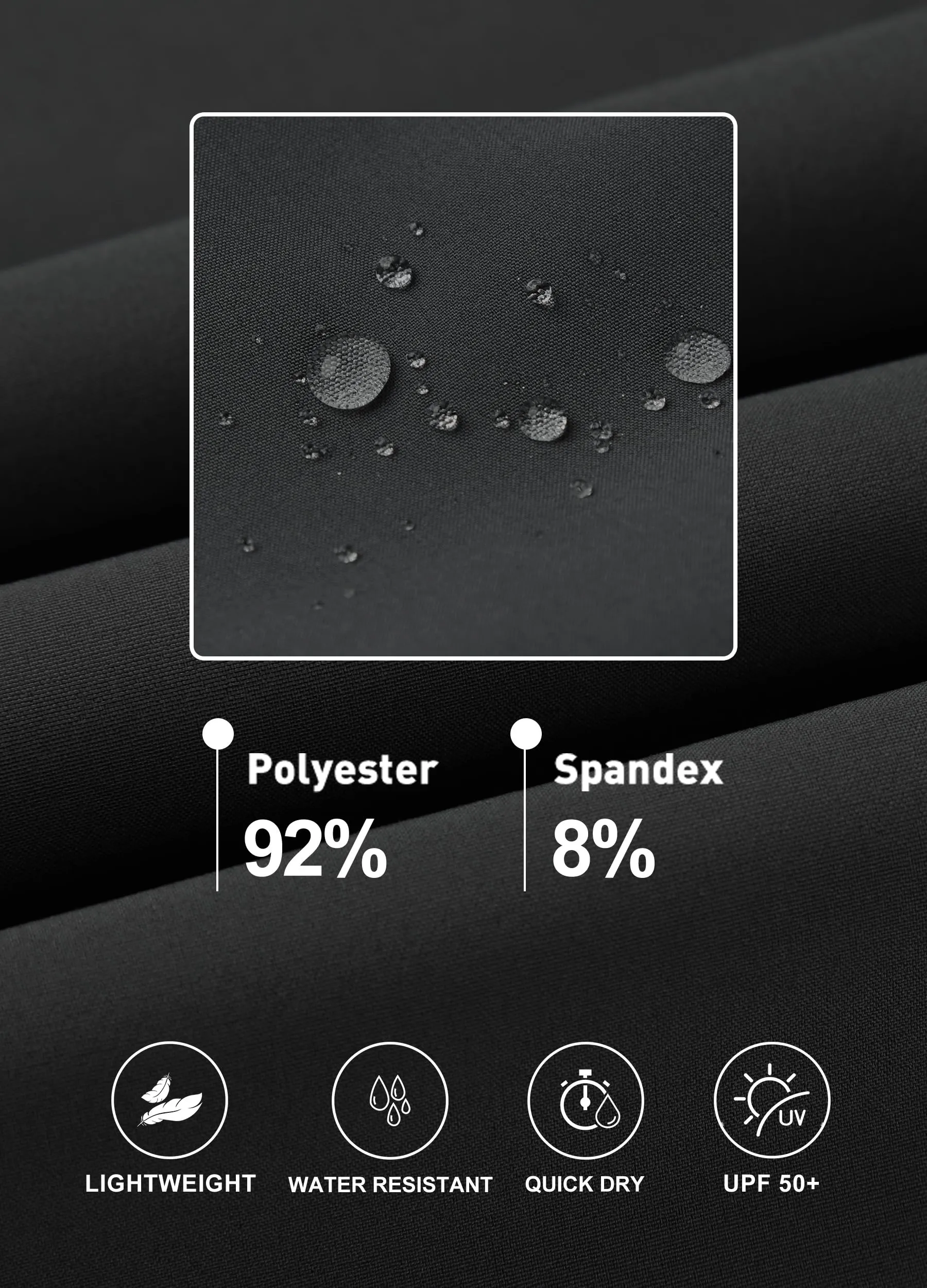 Libin Pantaloni Cargo da Donna, Leggeri e ad Asciugatura Rapida, Nero, XS - immagine 5