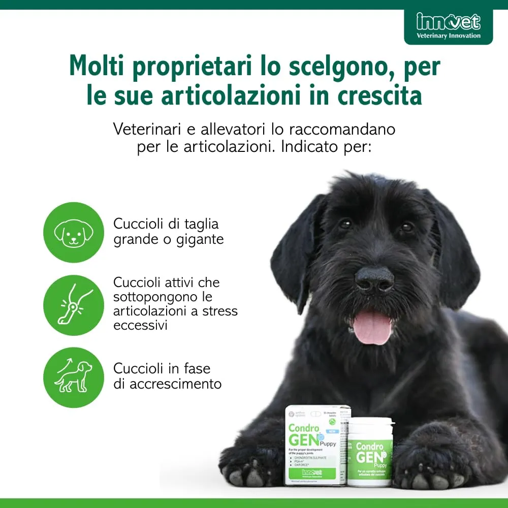 Innovet Condrogen Puppy Alimento complementare per articolazioni cuccioli taglia grande e gigante, 30 compresse - immagine 6