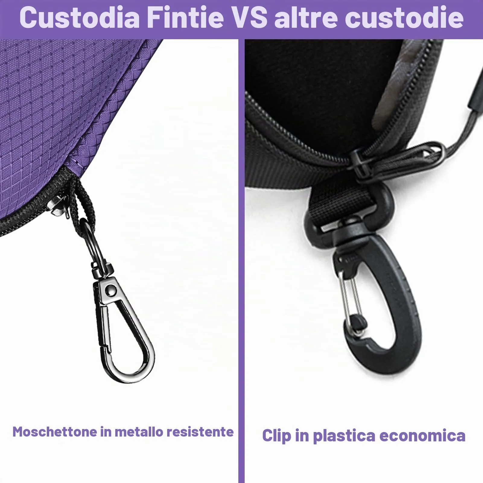 FINTIE Custodia Occhiali Rigida in EVA Viola AGSB207SM - immagine 6