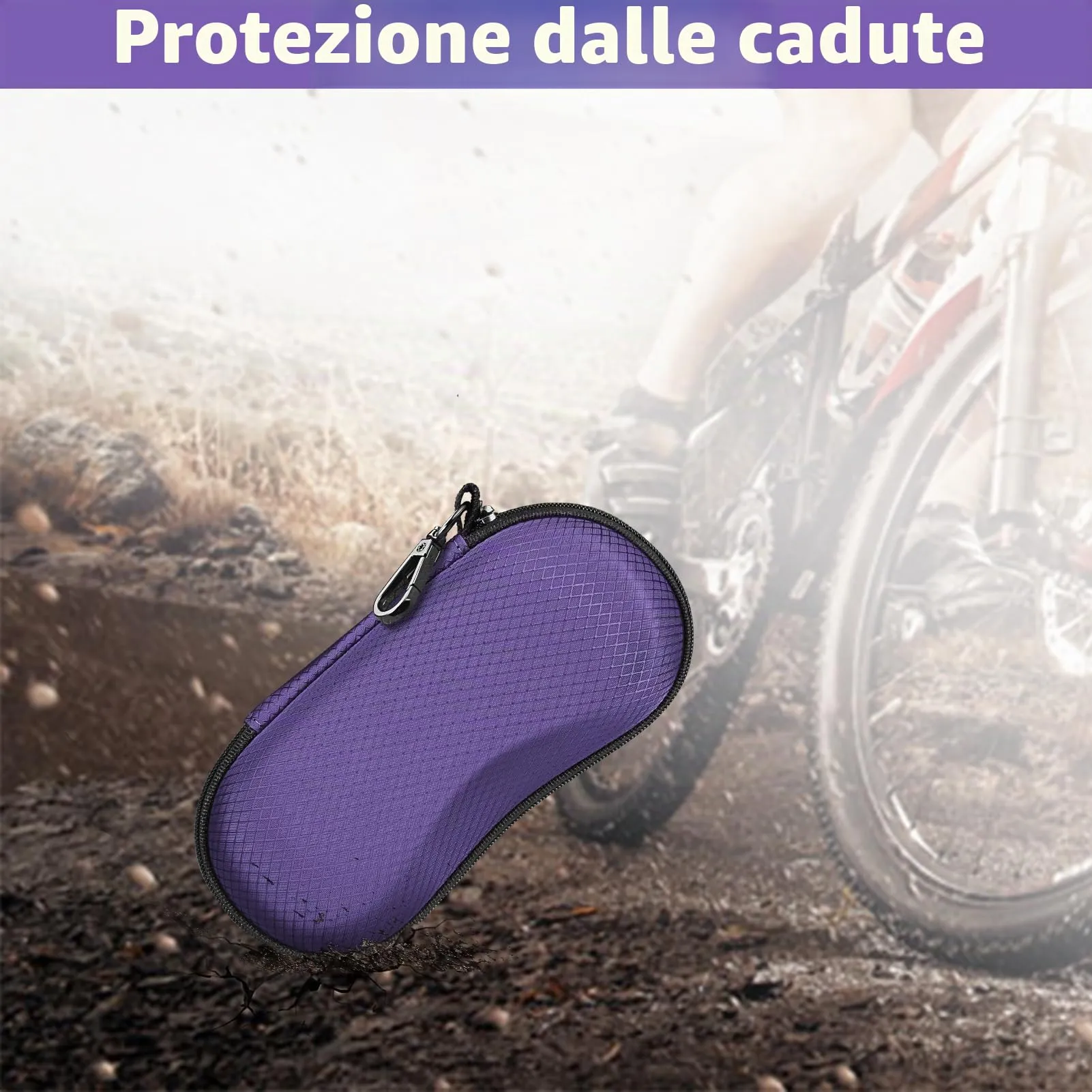 FINTIE Custodia Occhiali Rigida in EVA Viola AGSB207SM - immagine 8