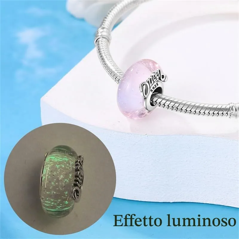 Pandach Bead Charm in Argento Sterling 925 con Cubic Zirconia per Braccialetti e Collane Europei - immagine 3