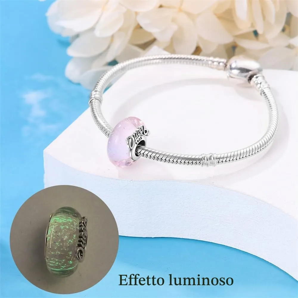 Pandach Bead Charm in Argento Sterling 925 con Cubic Zirconia per Braccialetti e Collane Europei - immagine 4
