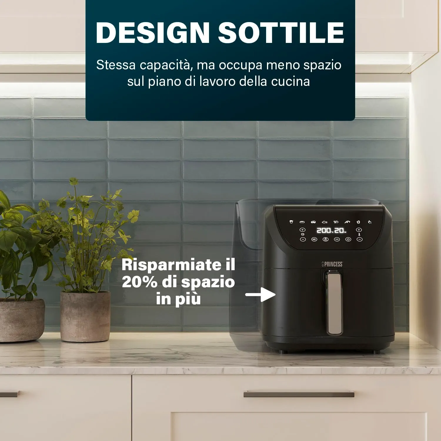 Princess SlimFry Friggitrice senza olio 8 L, 8 programmi, 2000 W - 182256 - immagine 4