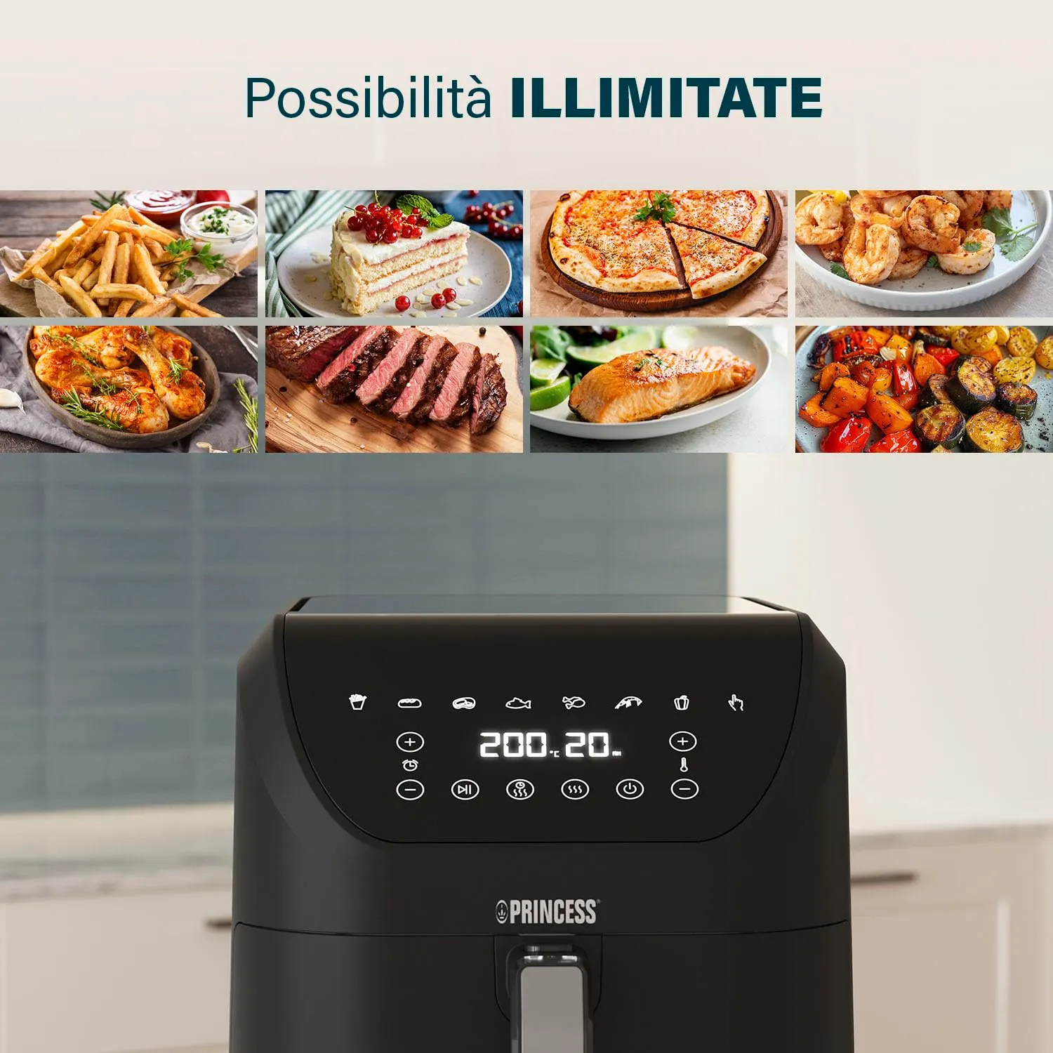 Princess SlimFry Friggitrice senza olio 8 L, 8 programmi, 2000 W - 182256 - immagine 8