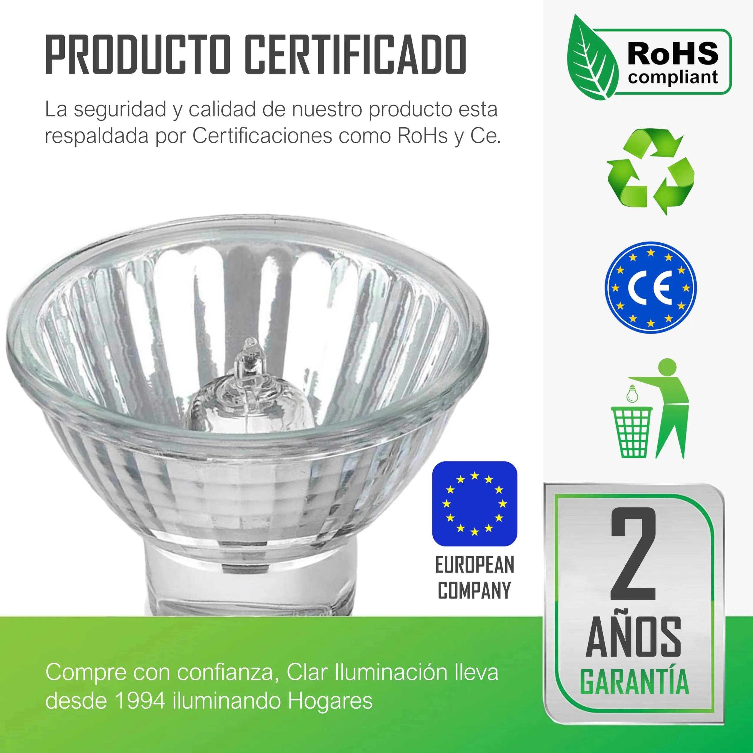 CLAR Lampada Alogena GU4 MR11 12V 35W (Confezione da 20) - immagine 3